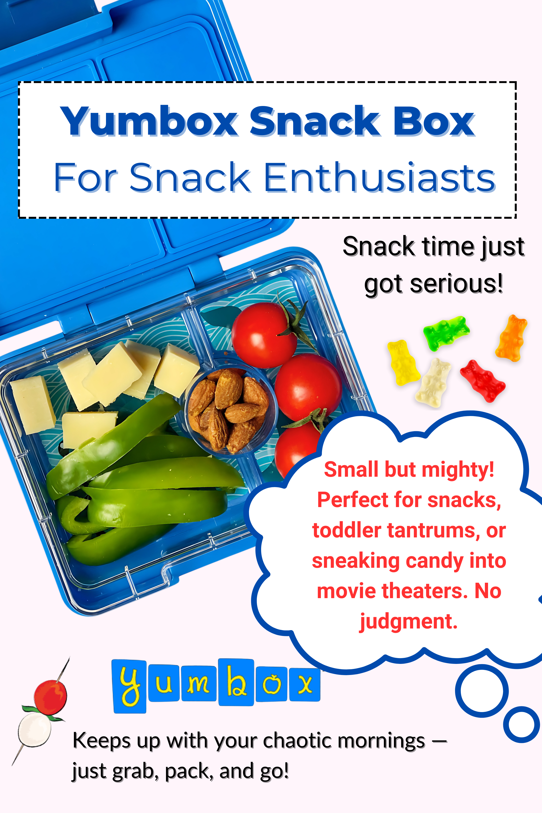 Yumbox Auslaufsichere Bento-Snackbox – Grün mit Haifisch-Einsatz - nila kids
