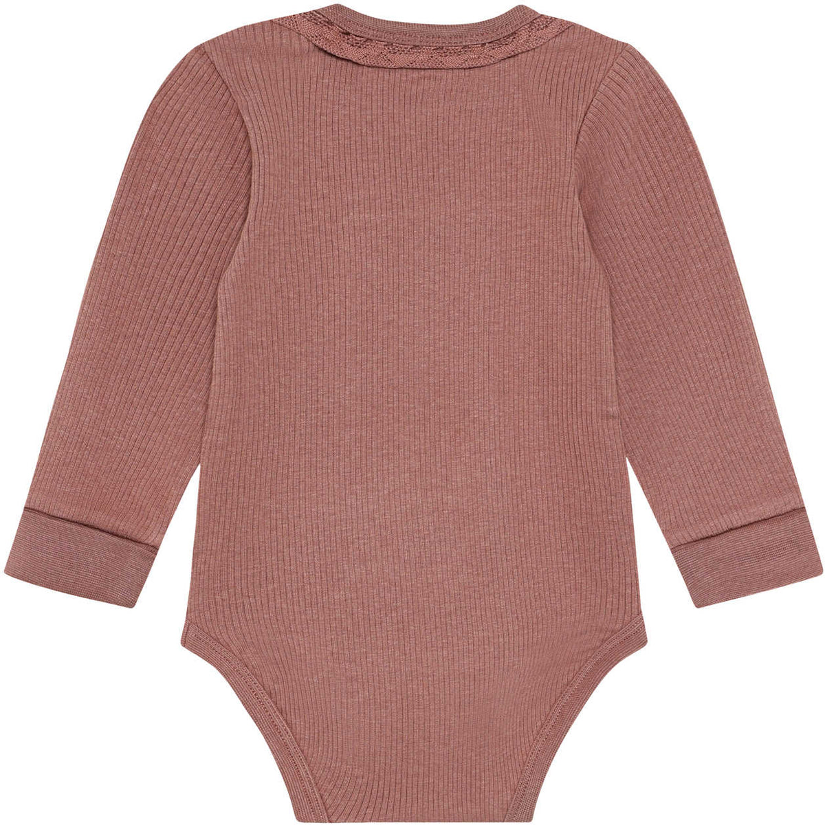 Body Langarm Rippstrick mit Kragendetail – Burlwood - nila kids