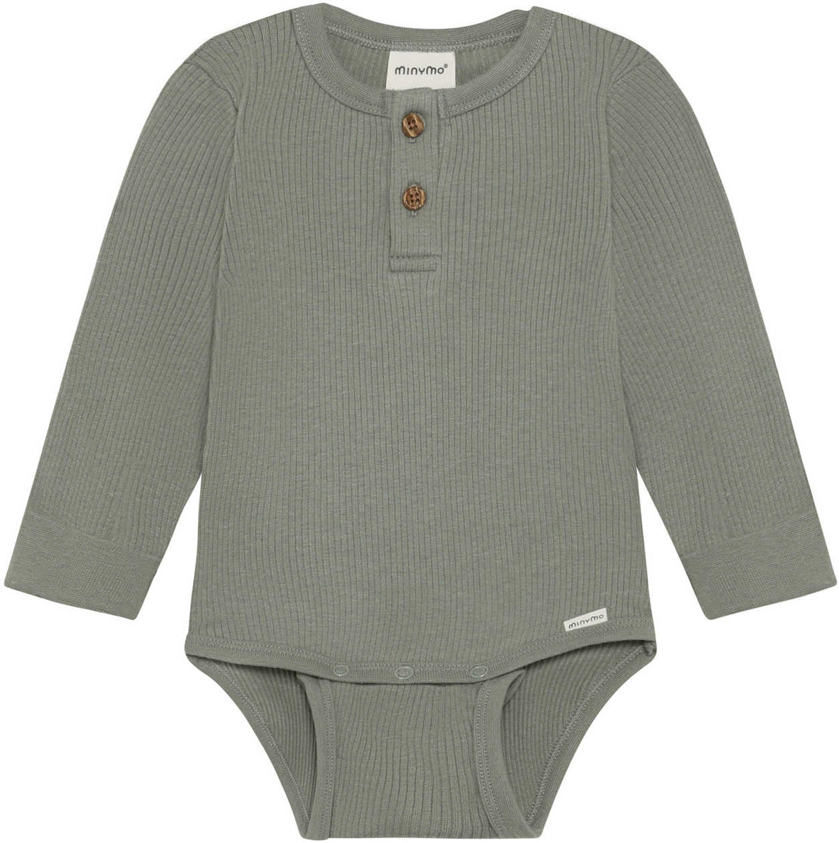 Body Langarm Rippstrick mit Kragendetail – Shadow - nila kids