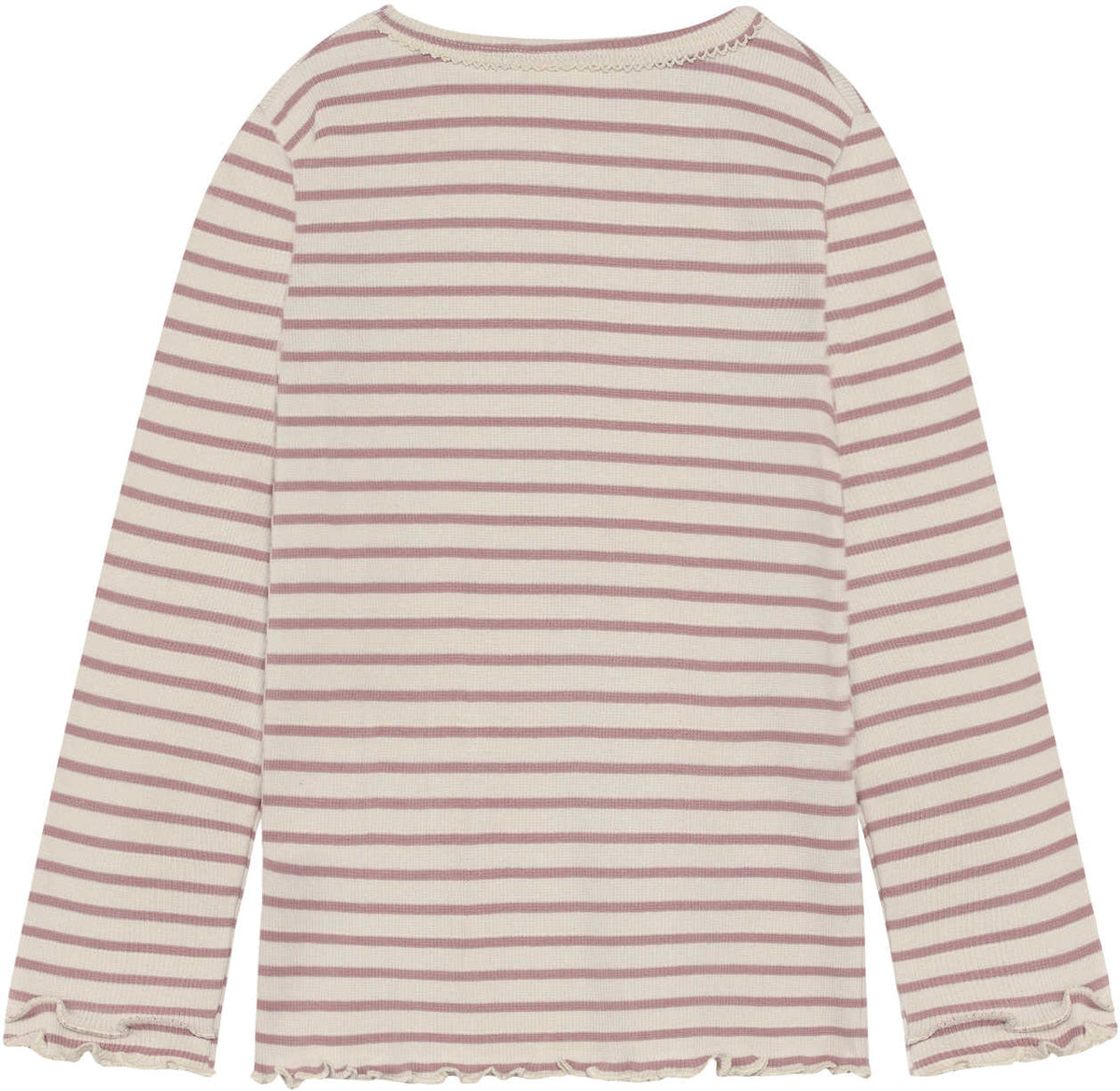T-Shirt Langarm Streifenprint Rippstrick – Fawn - nila kids