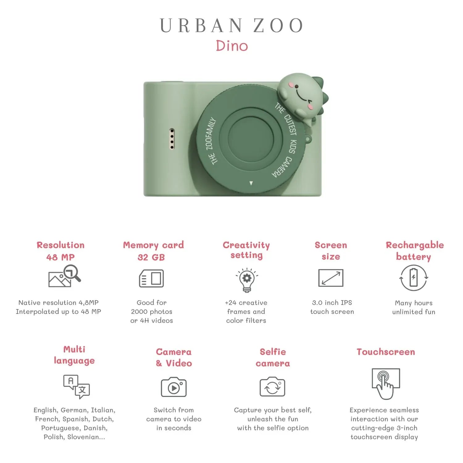 Kinder-Kamera C5 - Urban Zoo Dino