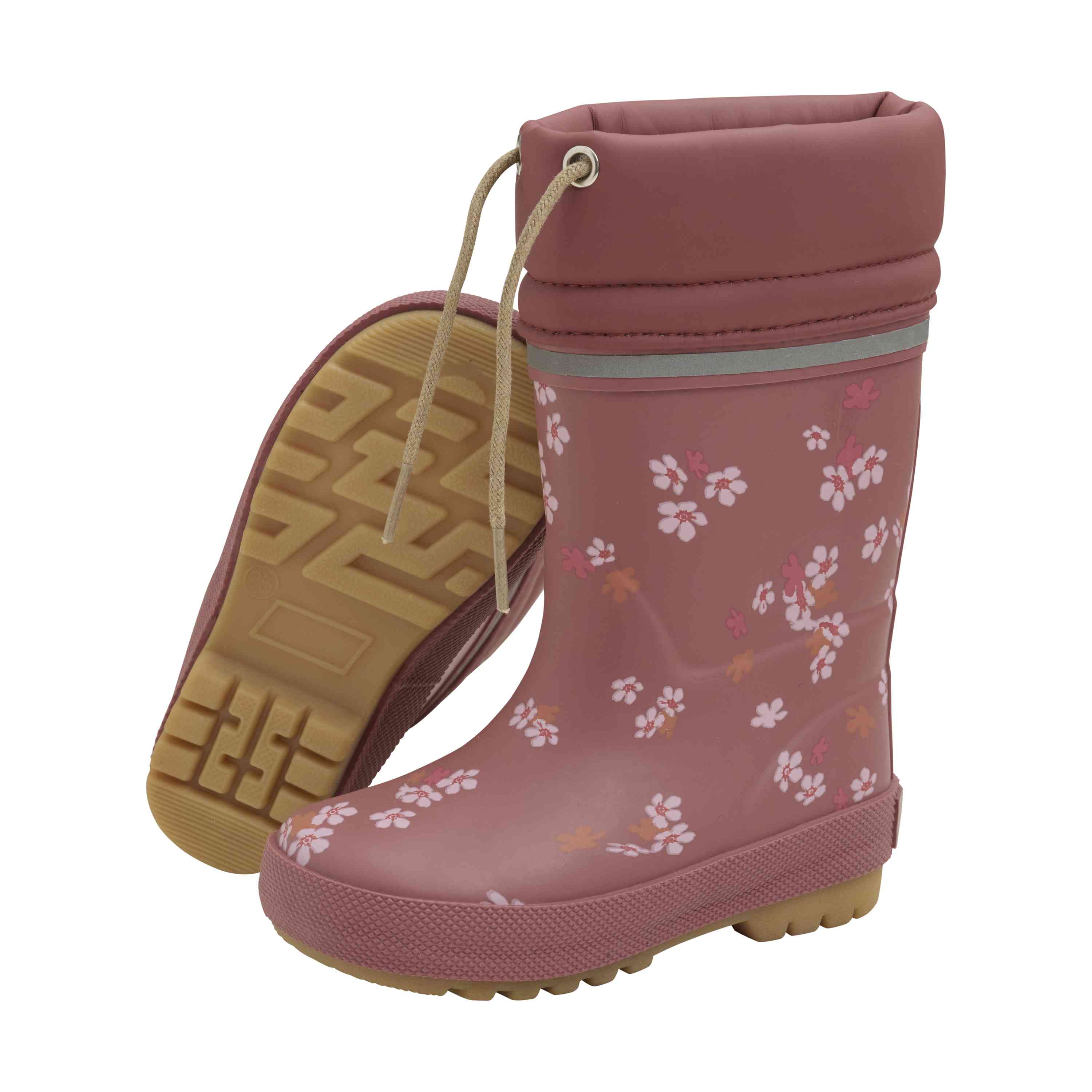 Thermogummistiefel mit Wollfutter Blumen - nila kids