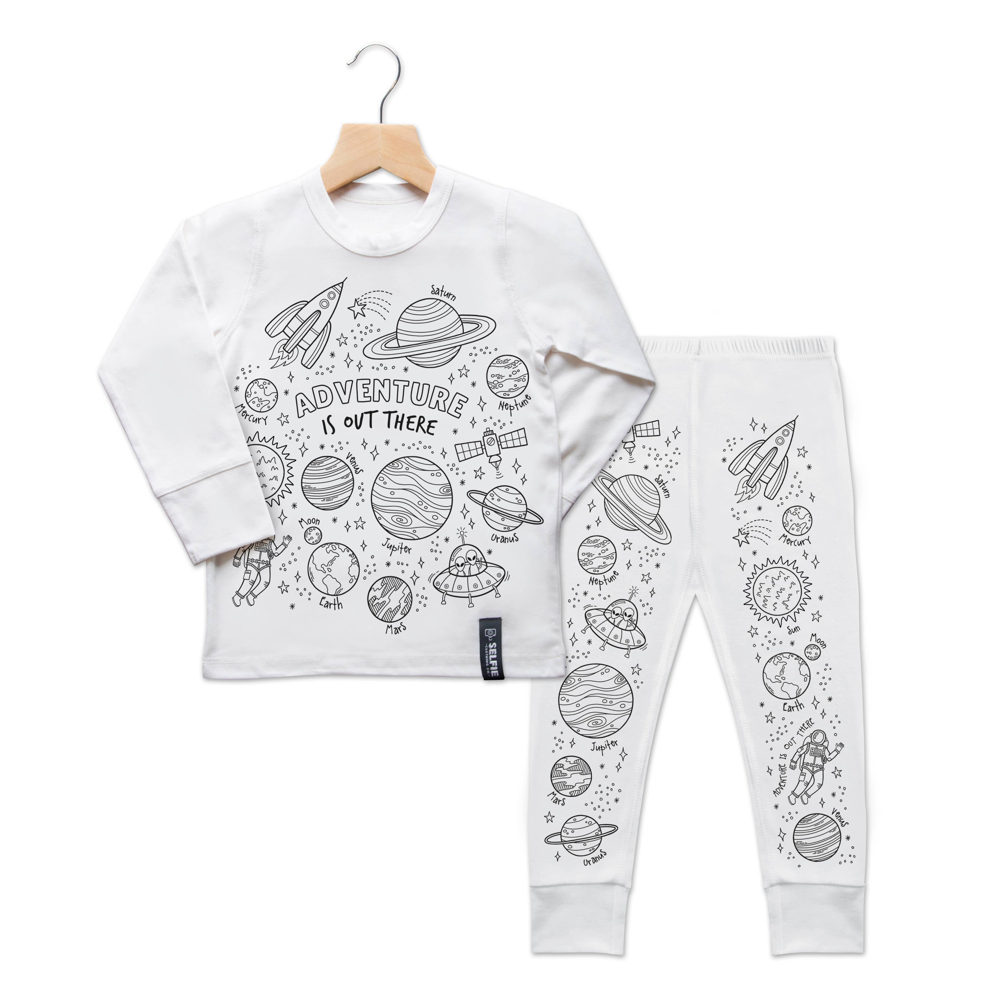 Space Adventure Pyjama zum ausmalen - nila kids