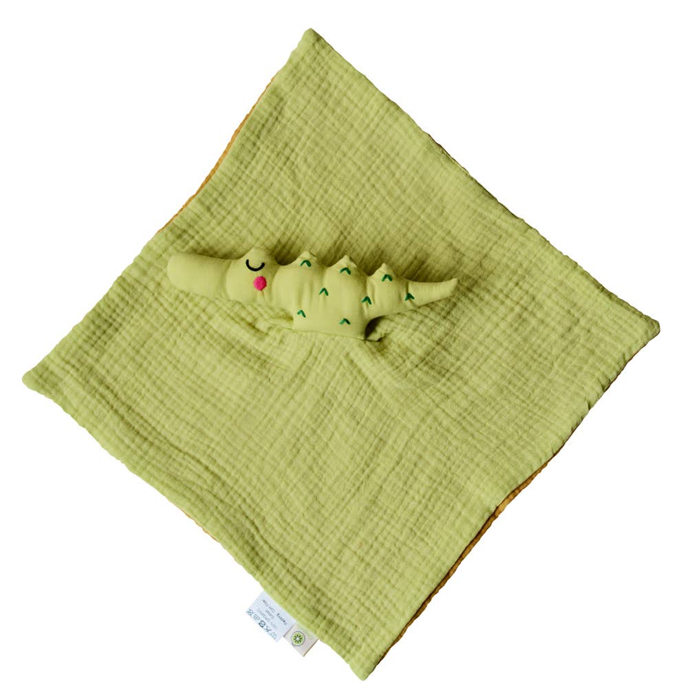 BIO-Doudou Puppe aus Bio-Baumwolle Krokodil für Babys