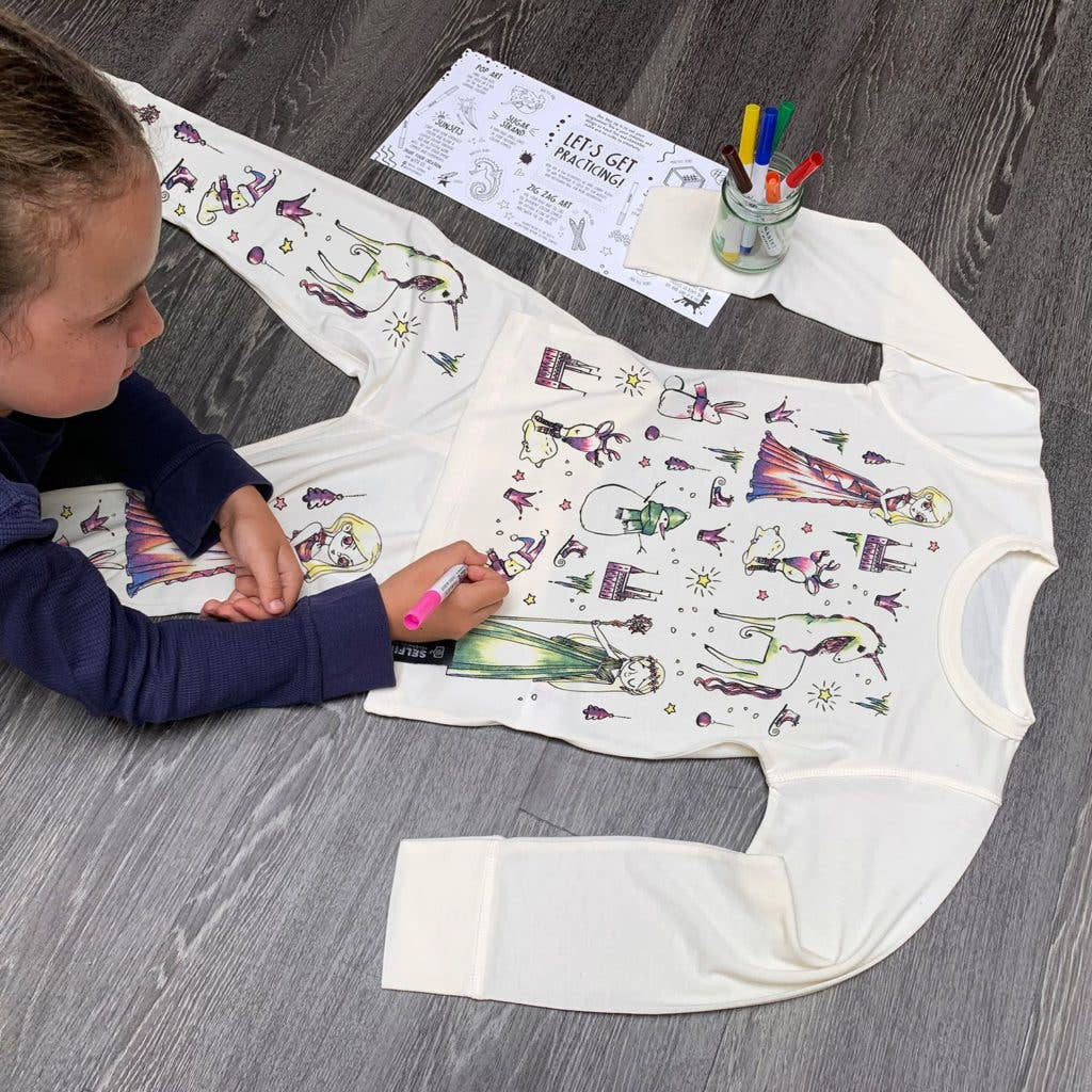 Ice Queen Pyjama zum ausmalen - nila kids