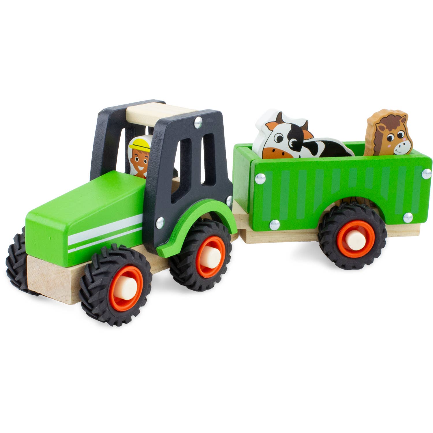 Holztraktor mit abnehmbarem Anhänger - nila kids