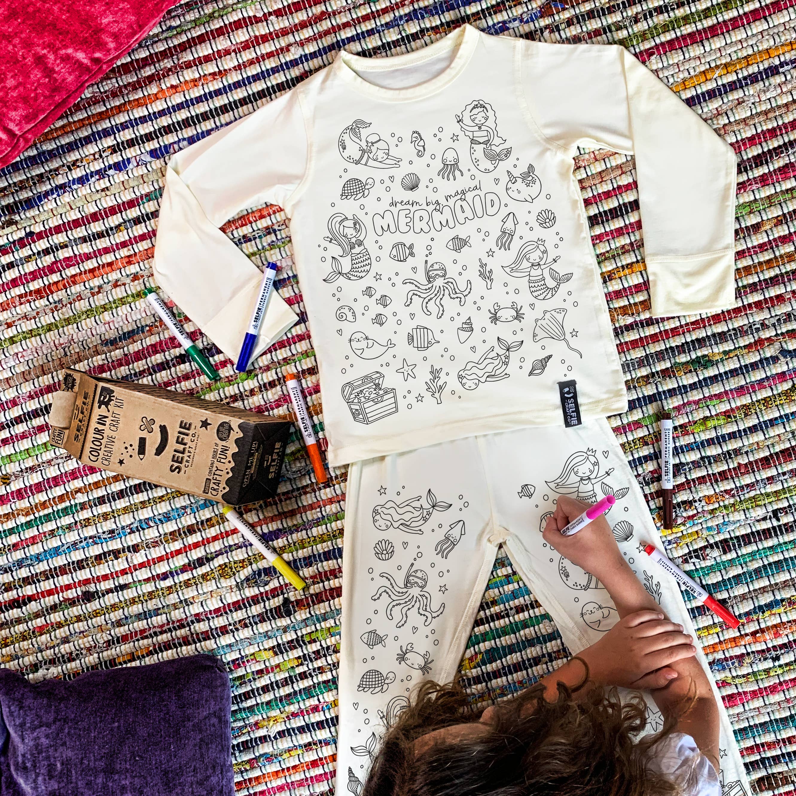 Meerjungfrau Pyjama zum Ausmalen - nila kids