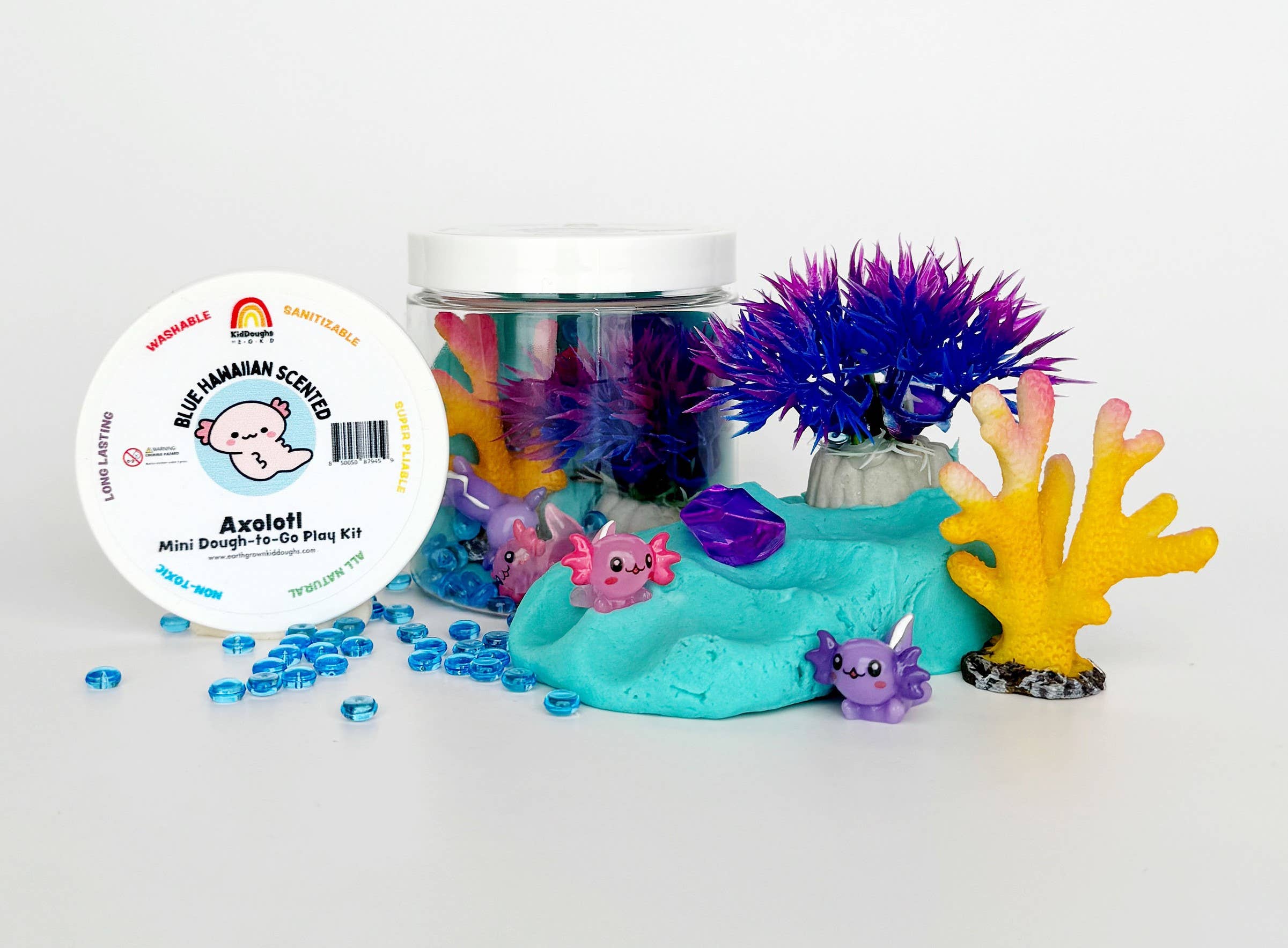 Axolotl (Blauer Hawaiianischer) Mini-Dough-To-Go - nila kids