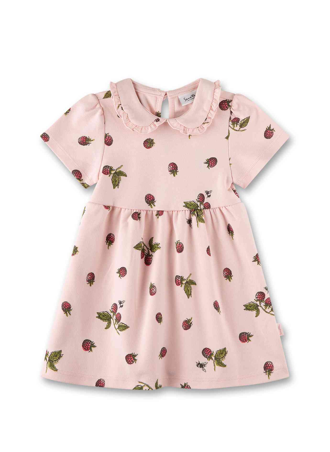 Kleid mit Erdbeer-Print | 100 % Bio-Baumwolle
