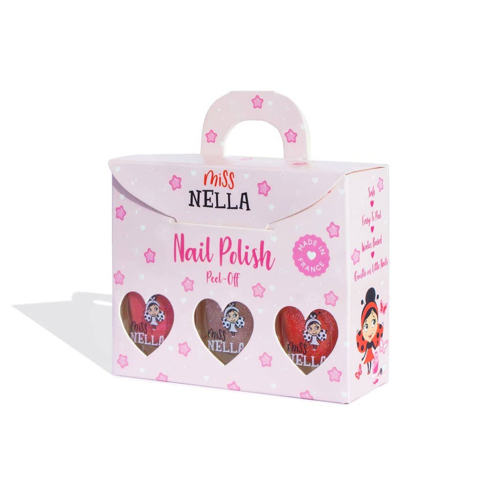 Pink Glitter Attack Set mit 3 Nagellacken - nila kids