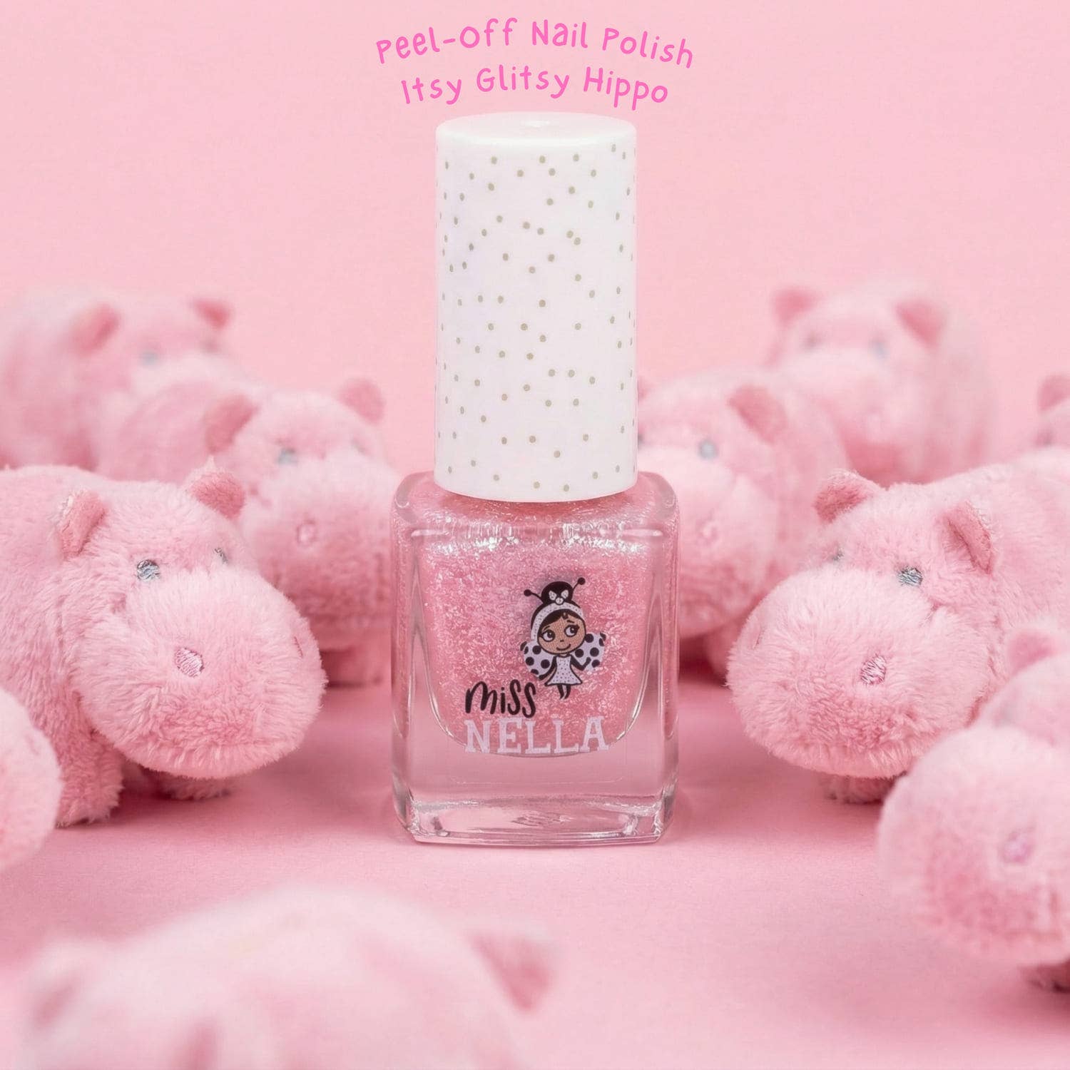 Itsy Glitzy Hippo Kinder Abziehbarer Geruchloser Nagellack - nila kids