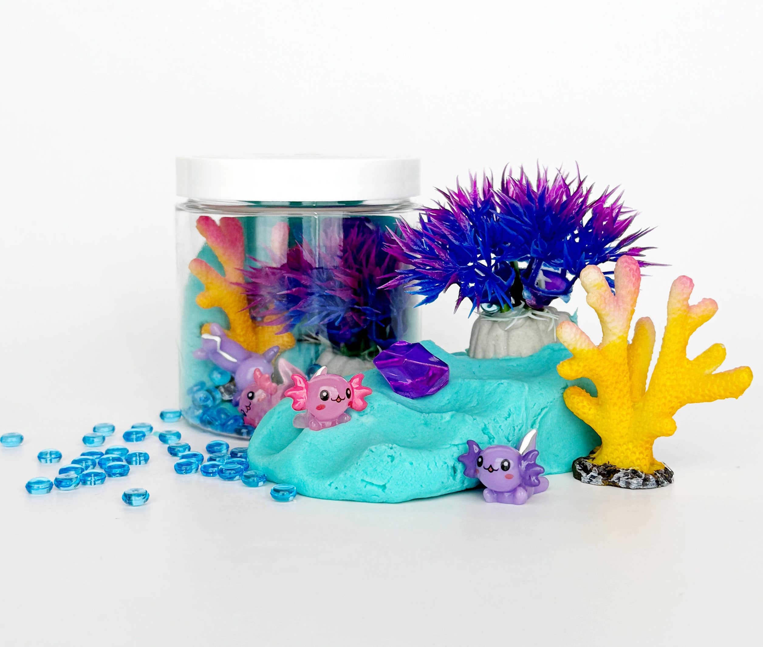 Axolotl (Blauer Hawaiianischer) Mini-Dough-To-Go - nila kids
