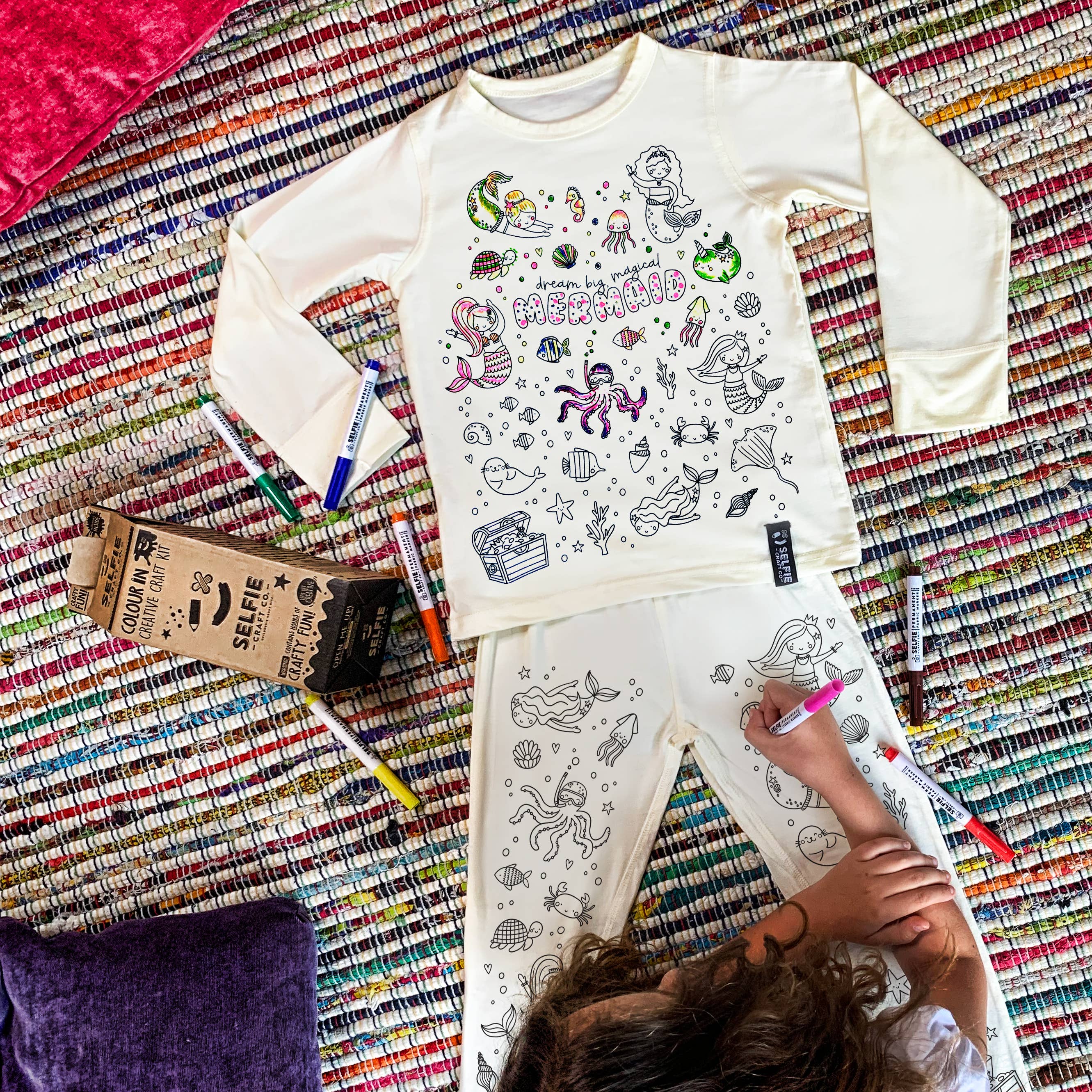Meerjungfrau Pyjama zum Ausmalen - nila kids