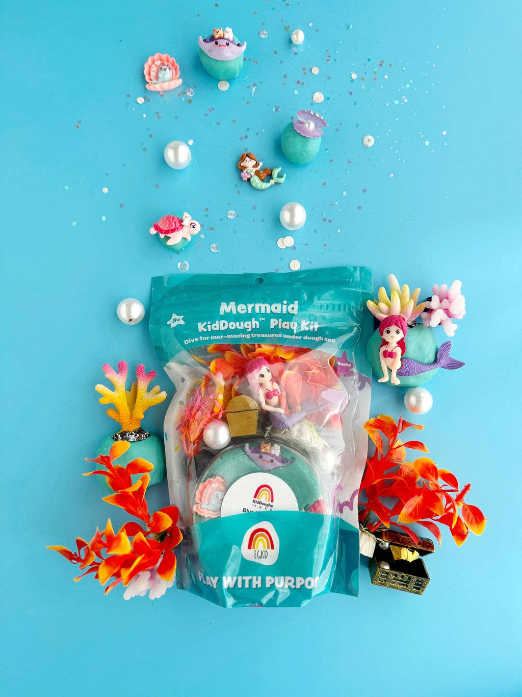 KidDough Spielset Meerjungfrau (blau, hawaiianisch) - nila kids