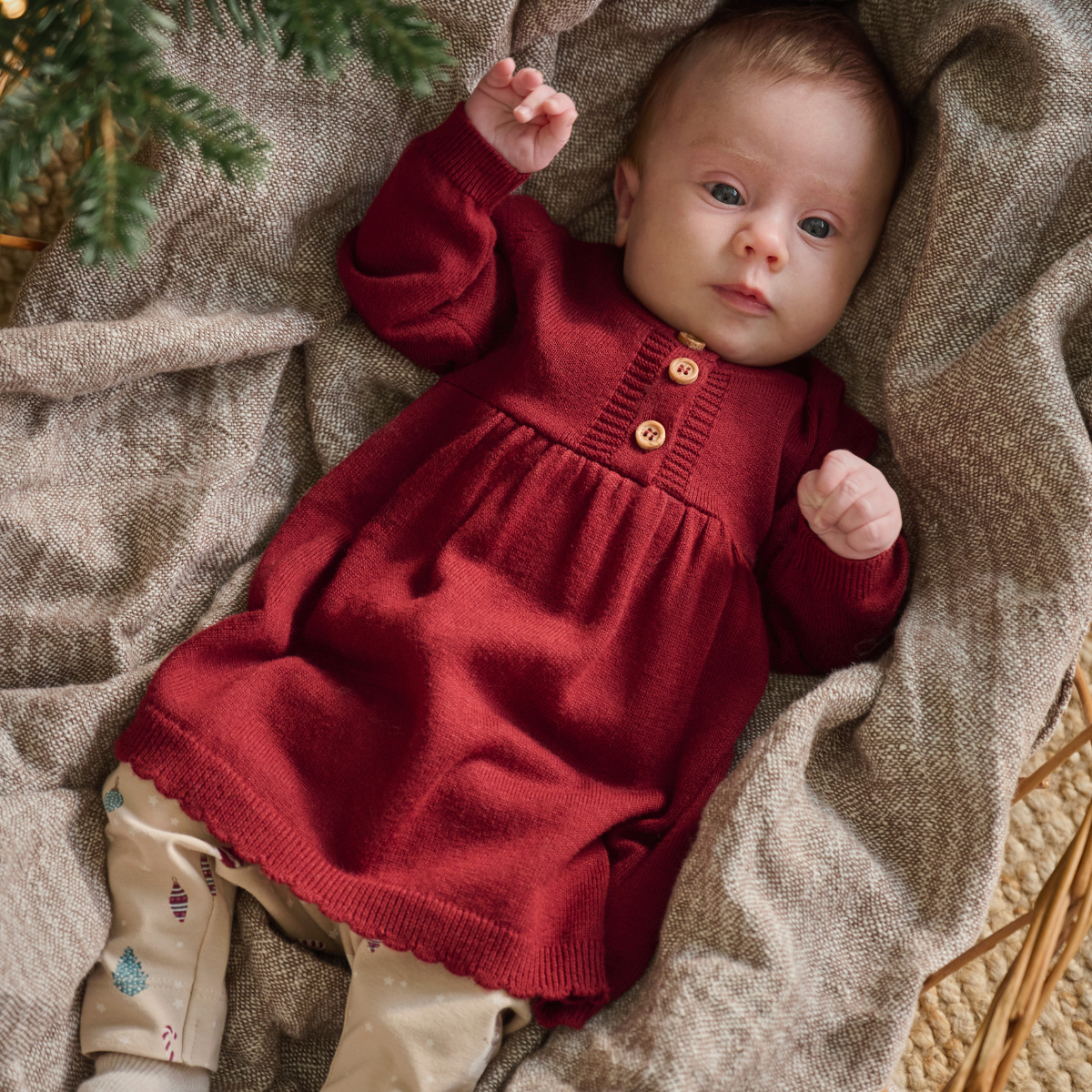 Strickkleid Baby rot - nila kids