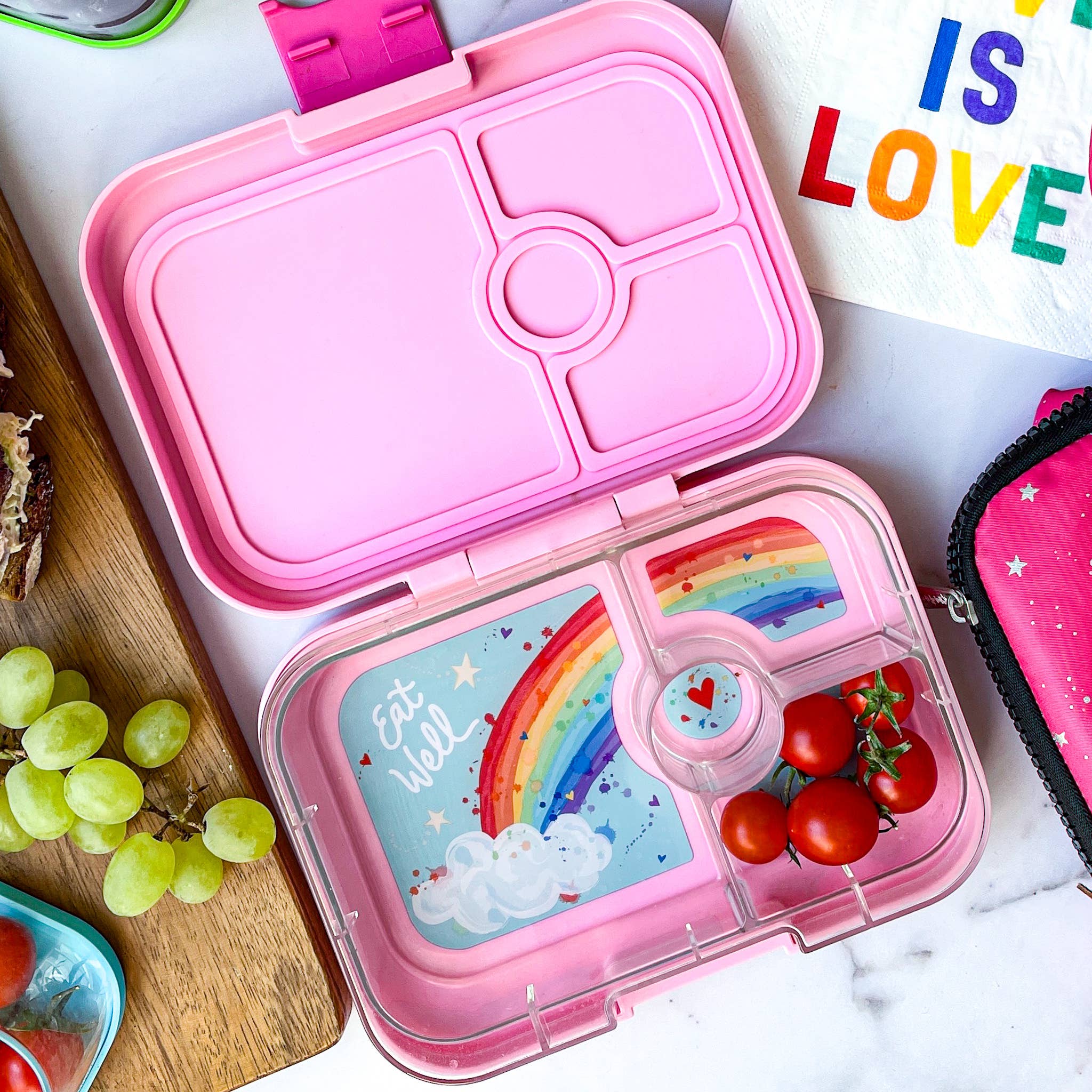Auslaufsichere Bento-Box Panino - Power Pink Rainbow - nila kids