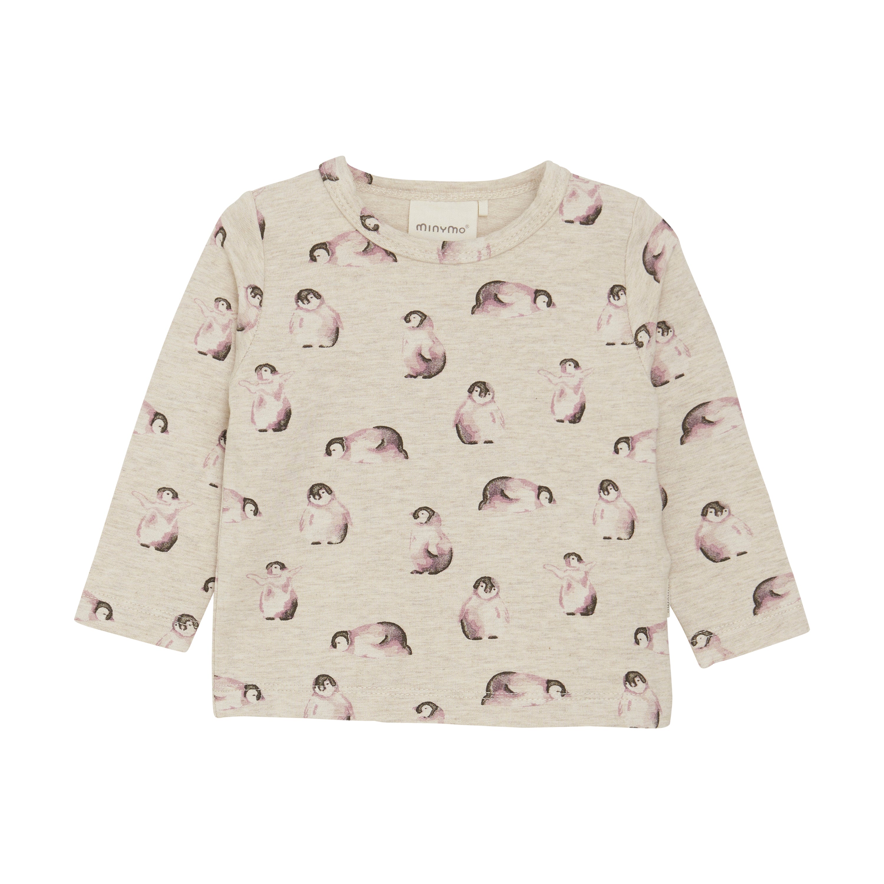 Shirt Pinguin-Print Bambus