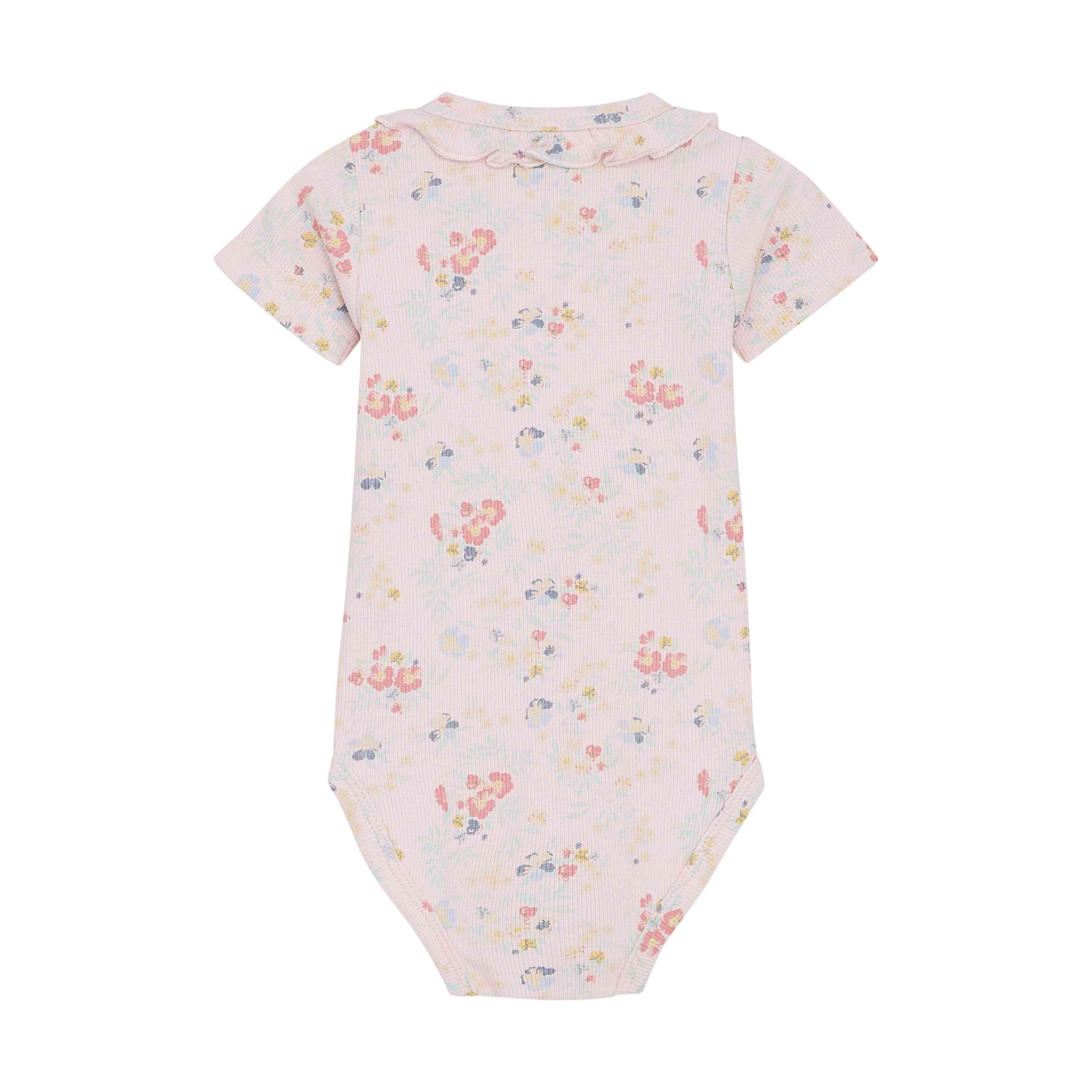 Body kurzarm aus Bambus – Blumenprint - nila kids