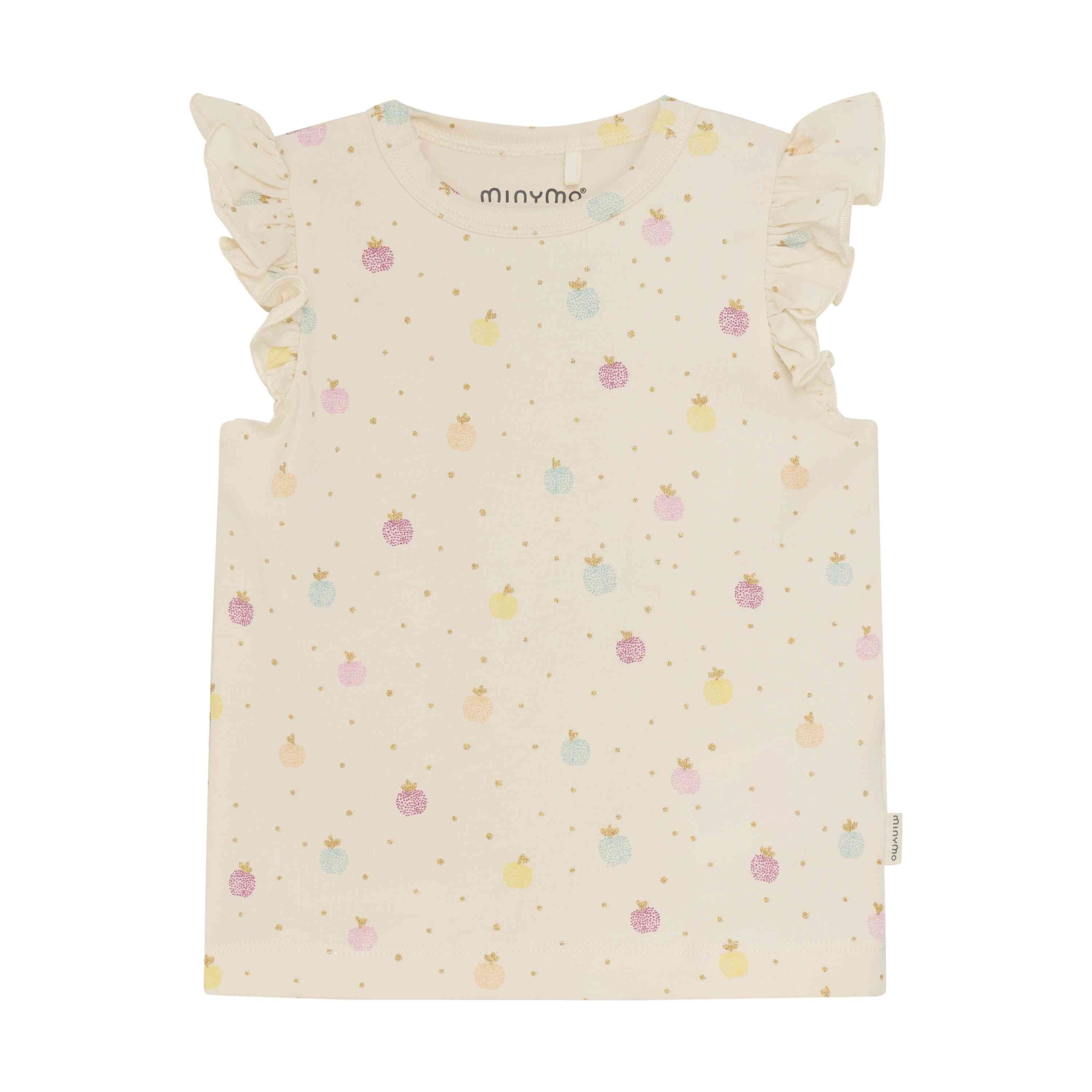 Mädchen-Top mit Glitzerprint und Rüschenärmeln - nila kids