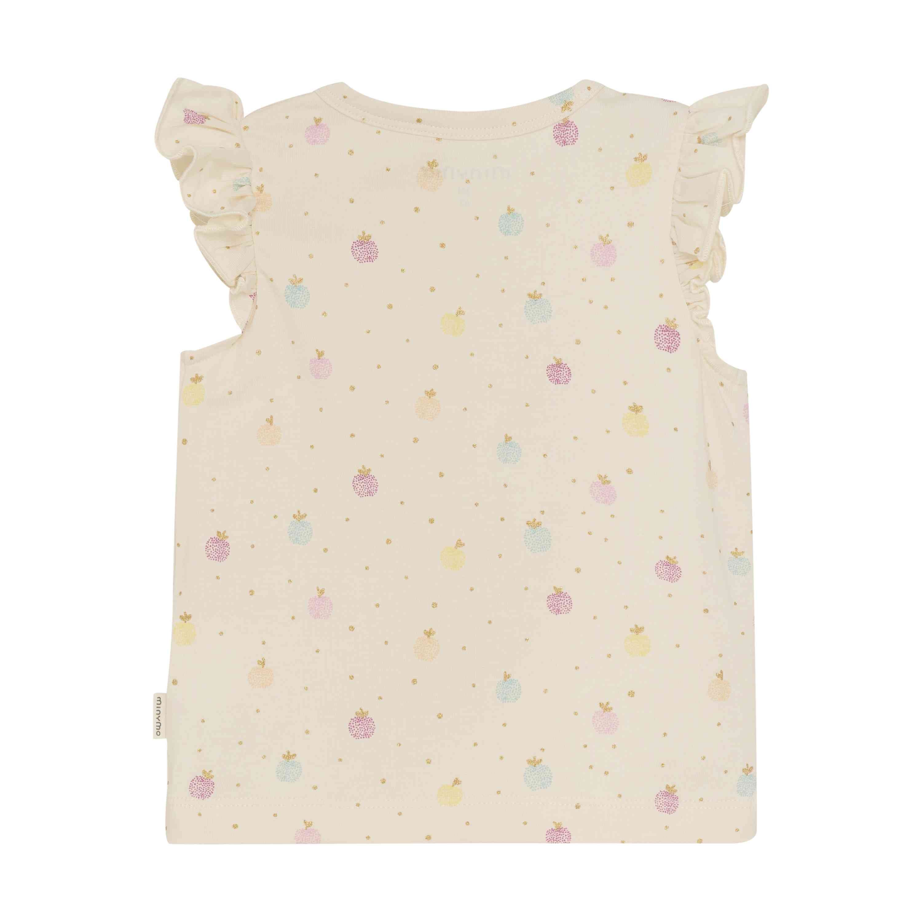 Mädchen-Top mit Glitzerprint und Rüschenärmeln - nila kids