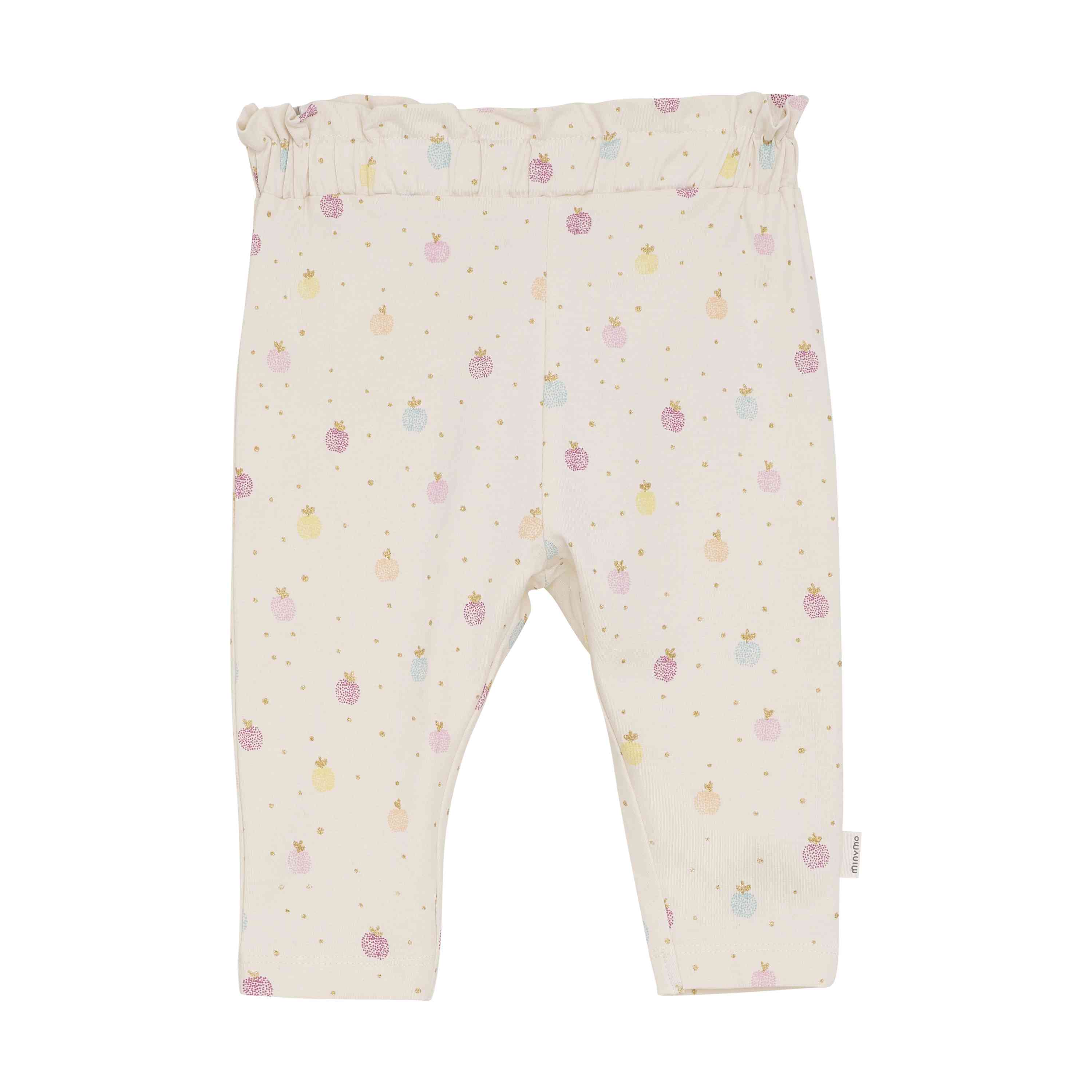Leggings mit Rüschenbund und Glitzerprint - nila kids