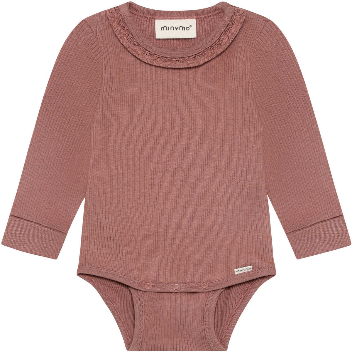 Body Langarm Rippstrick mit Kragendetail – Burlwood - nila kids