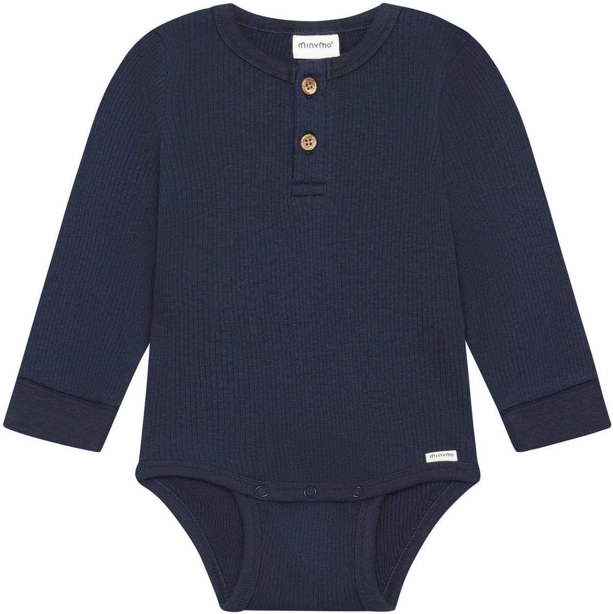 Body Langarm Rippstrick mit Kragendetail – Dark Sapphire - nila kids