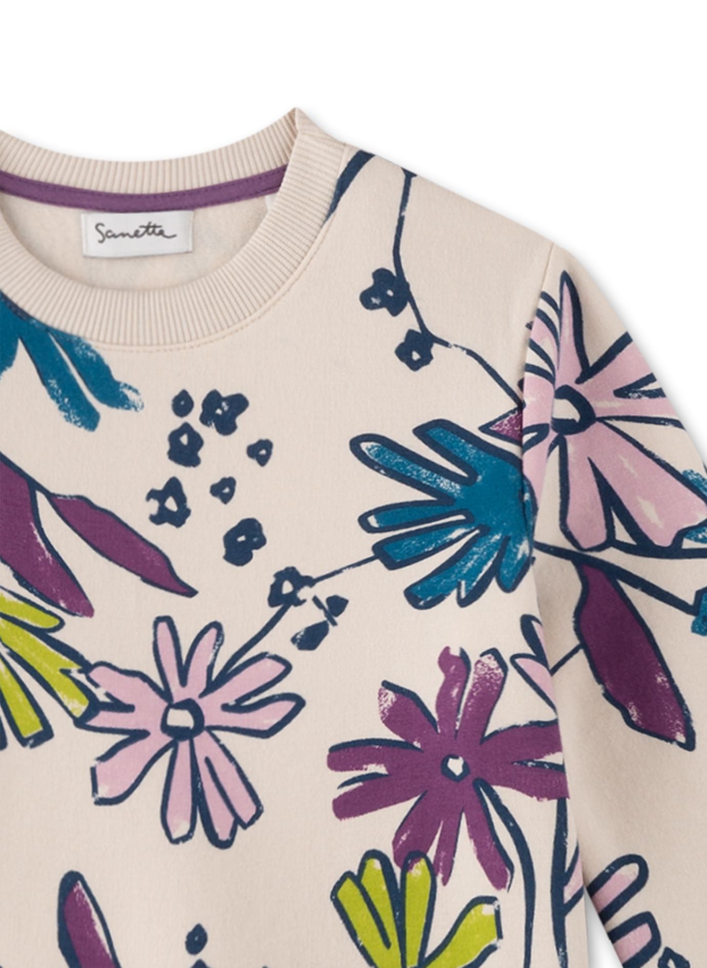 Sweatshirt Blumenmuster GOTS - nila kids