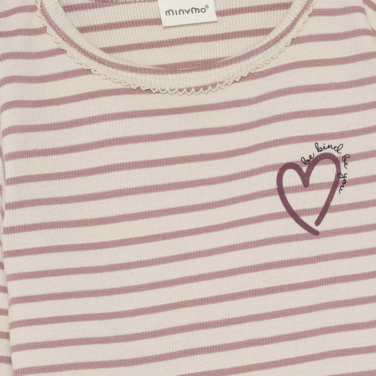 T-Shirt Langarm Streifenprint Rippstrick – Fawn - nila kids