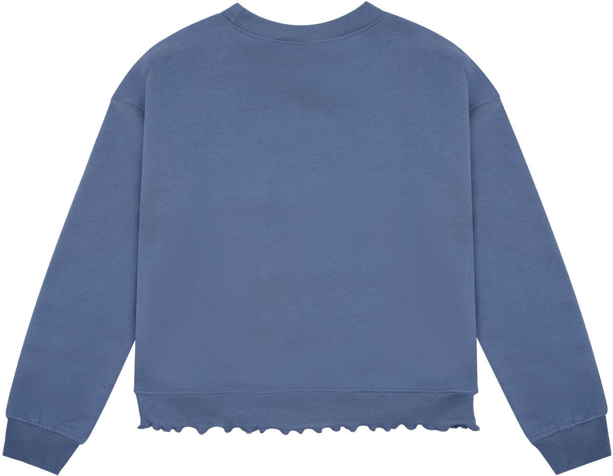 Sweatshirt mit Frontprint und Glitzerdetails – Moonlight Blue - nila kids