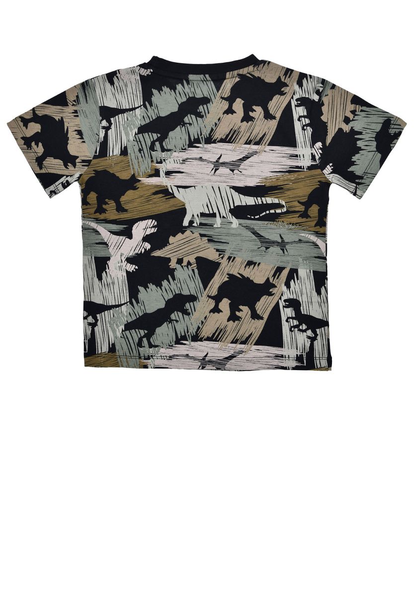 T-Shirt „Not my Problem“ – mit Dino-Print & cooler Stickerei - nila kids