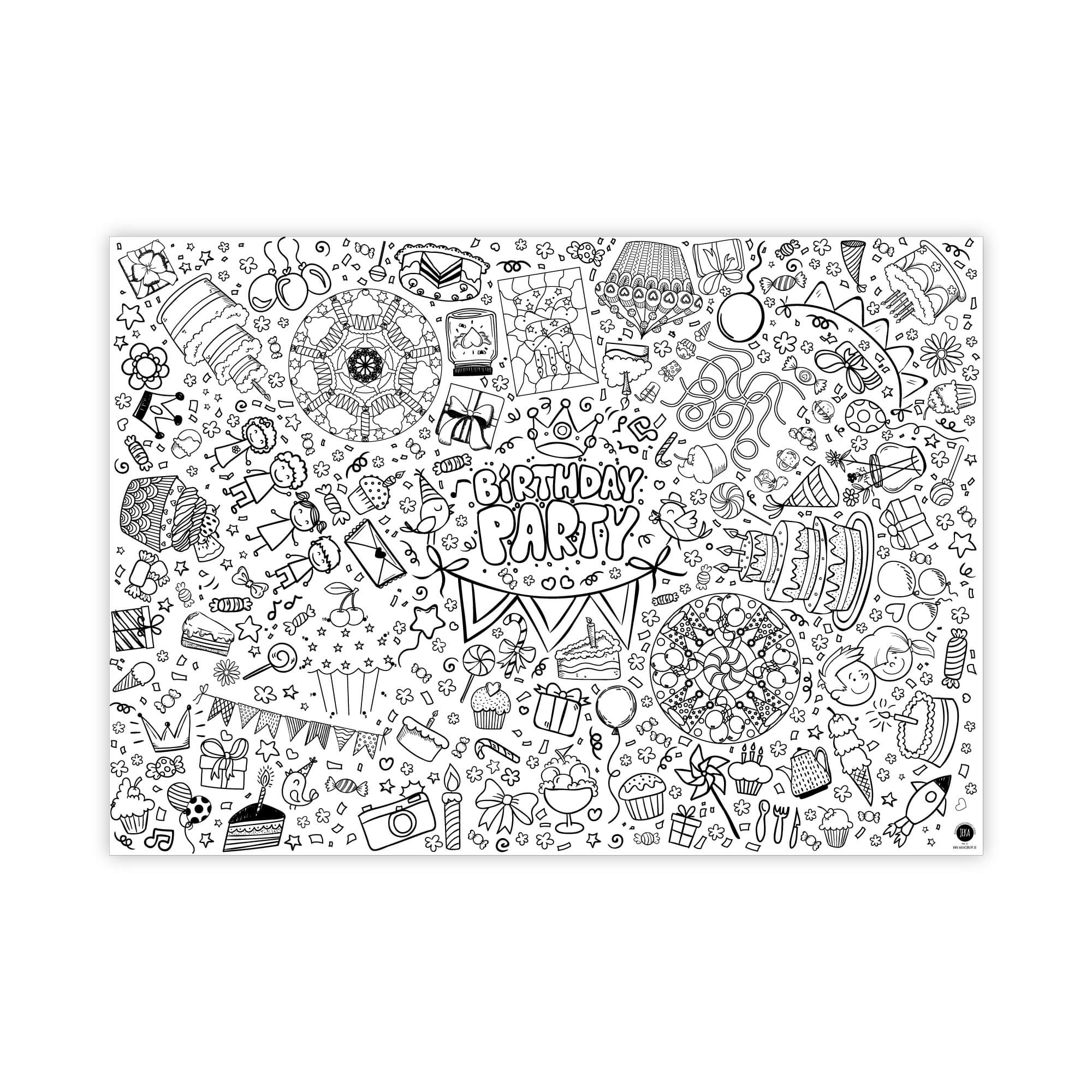Ausmal-Tischdecke aus Papier "Happy Birthday" - nila kids