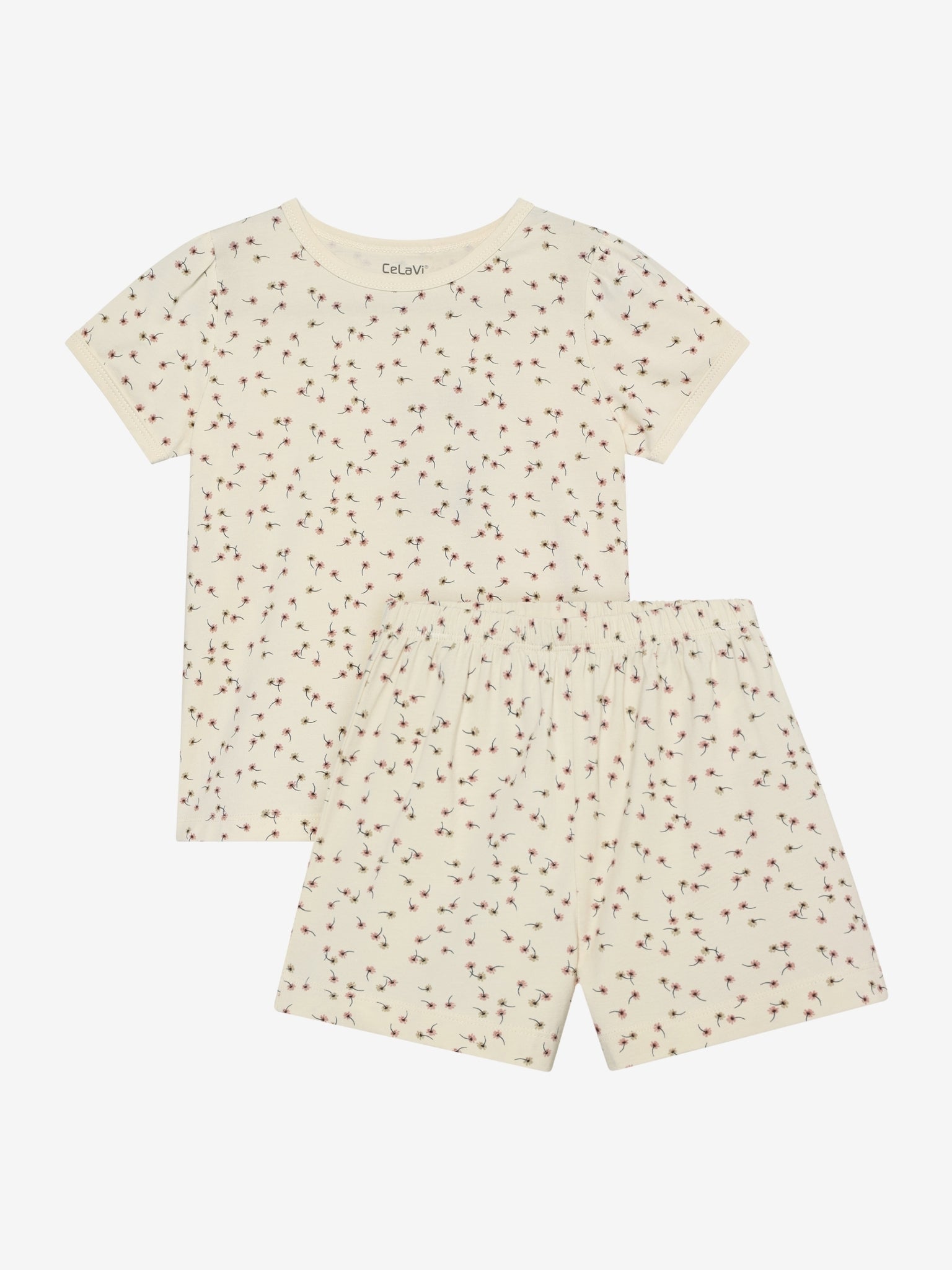 Summer Pyjamas Set Blumenmuster aus Bambus - nila kids