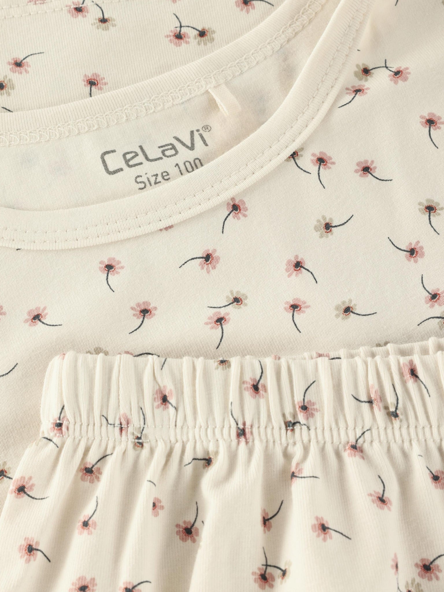 Summer Pyjamas Set Blumenmuster aus Bambus - nila kids
