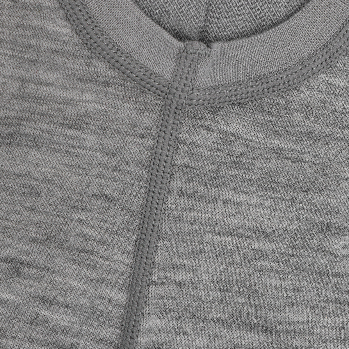 Winter Sturmhaube Uni Wolle/Bambus – Grau Melange