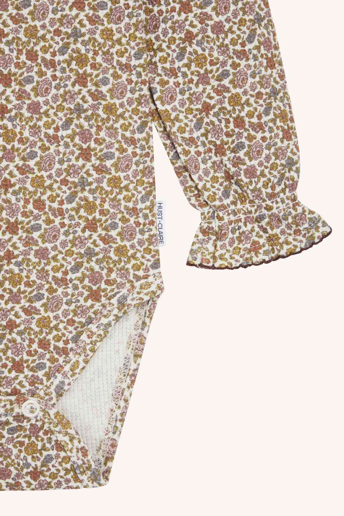 Beatrix - Bodyst Waffelpiqué Blumenprint - nila kids