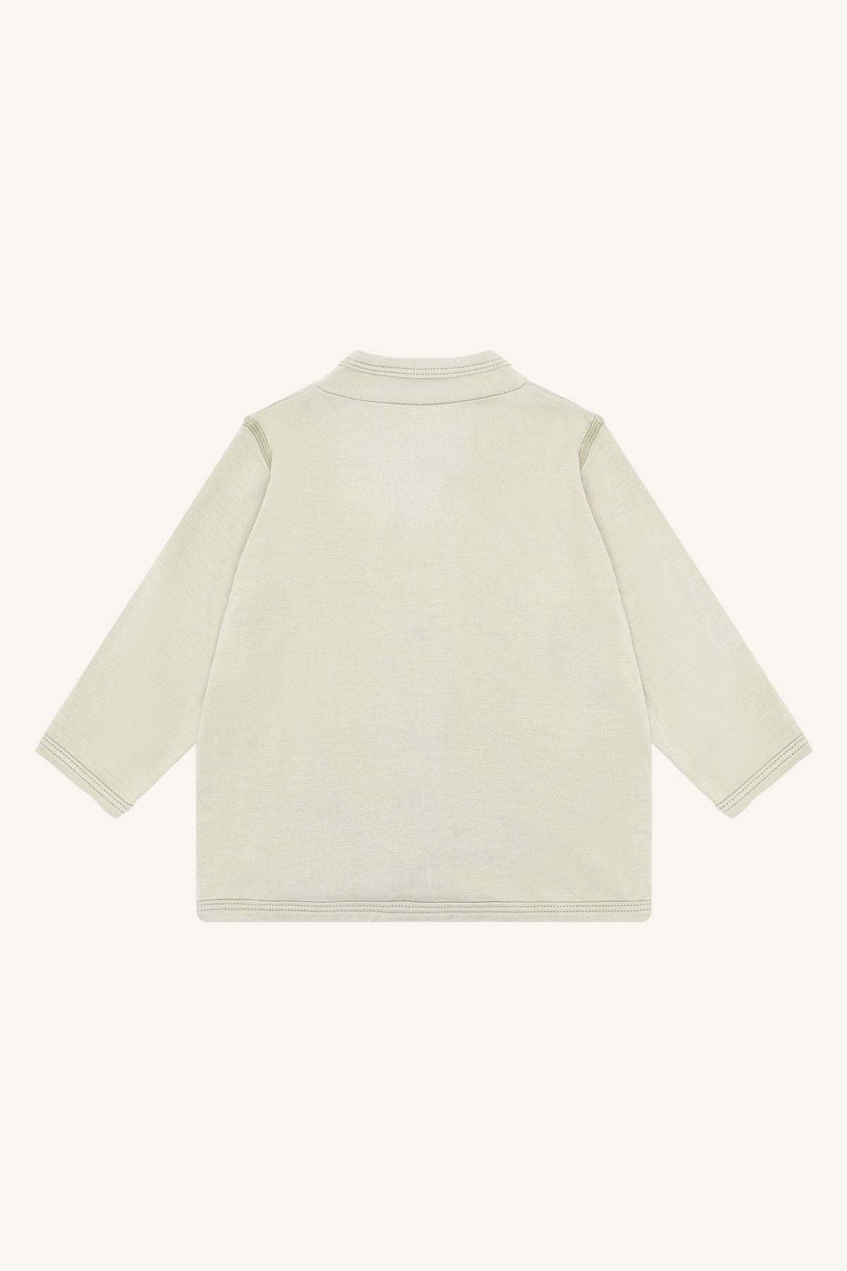 HCCurd Solid Zip Bambus Sweatshirt Greene stone - nila kids