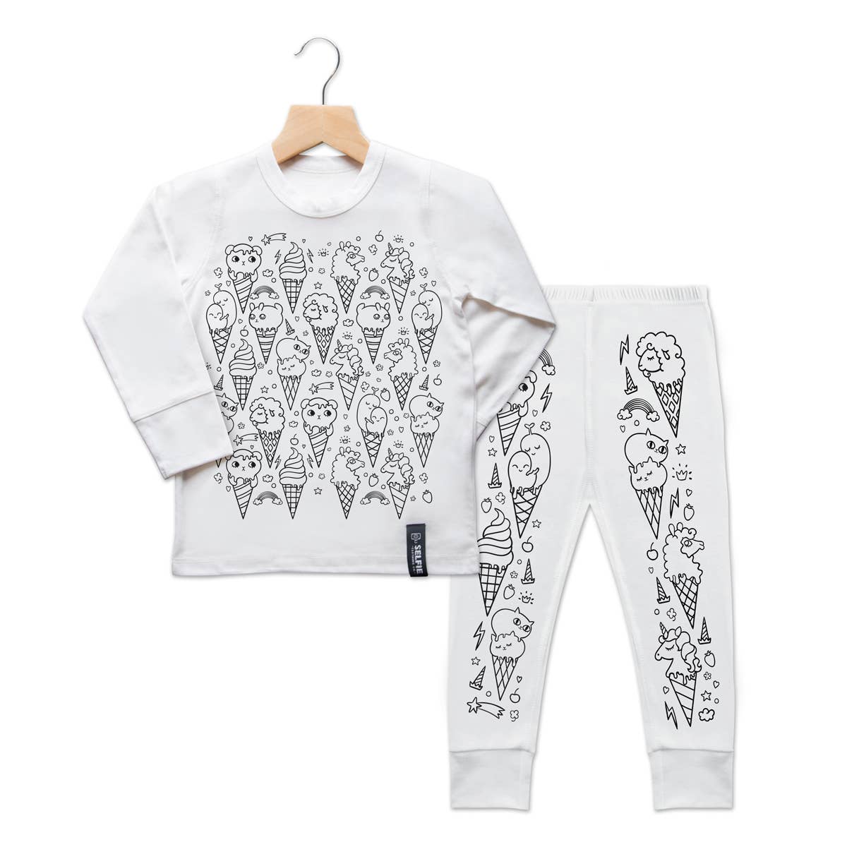 Ice Cream Kitty Pyjama zum ausmalen - nila kids