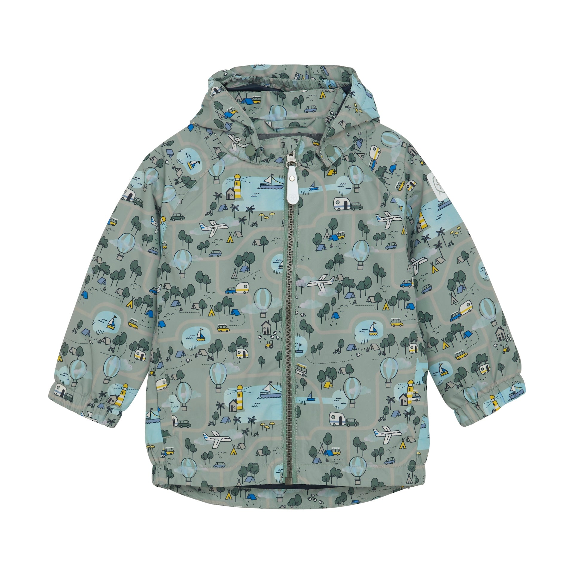 Übergangsjacke „Reise“ – mit Abenteuer-Print | 100 % Polyester, wind- & wasserabweisend - nila kids