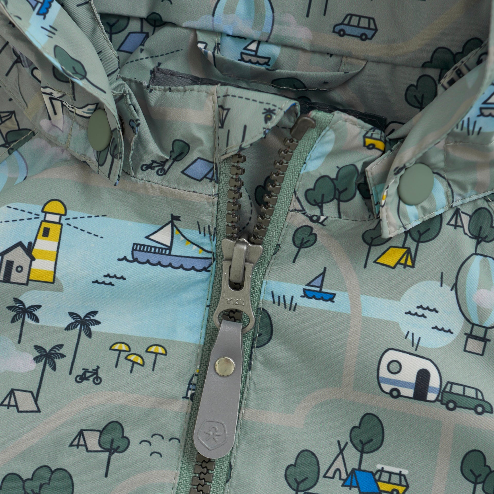 Übergangsjacke „Reise“ – mit Abenteuer-Print | 100 % Polyester, wind- & wasserabweisend - nila kids