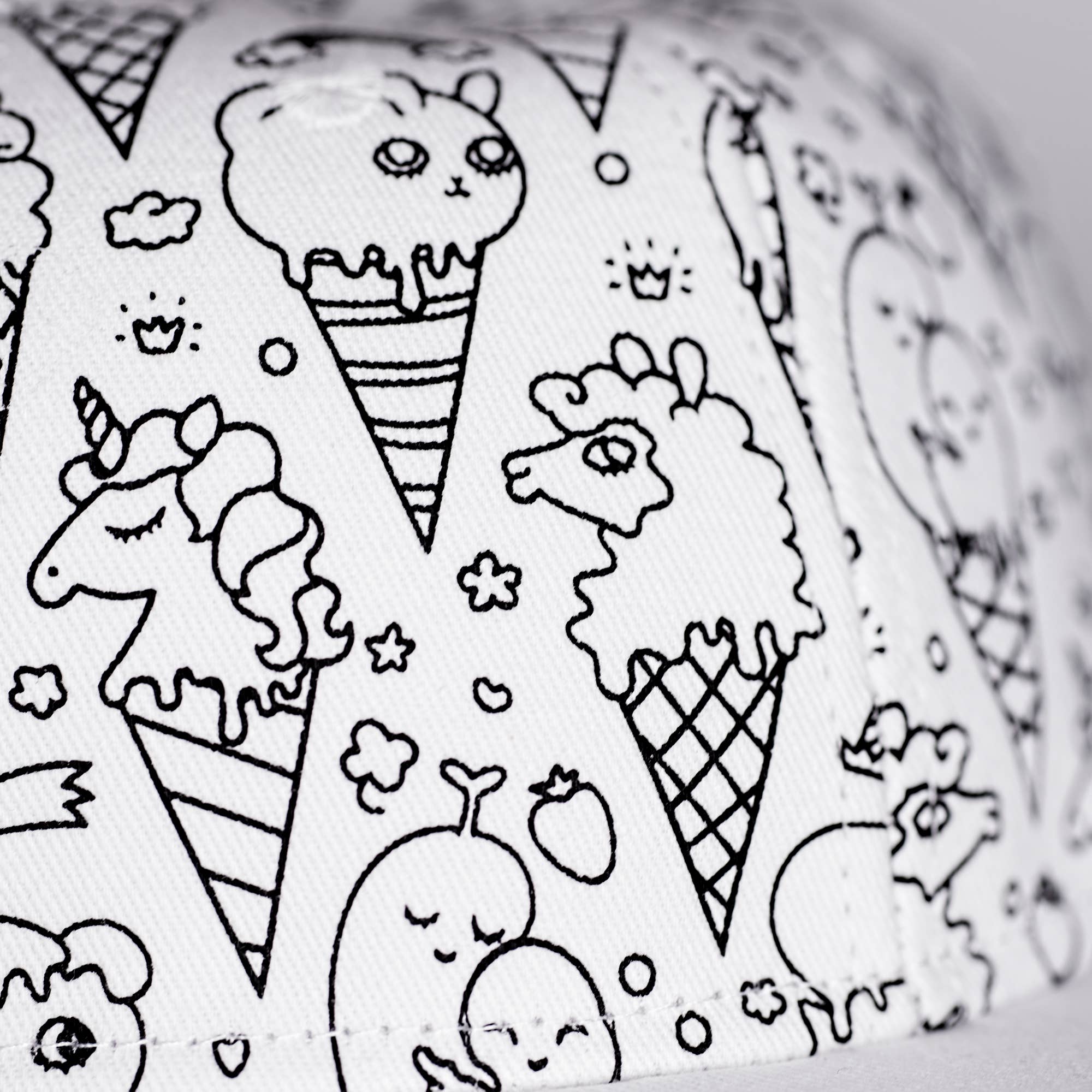 Ice Cream Kitty Snapback-Kappe zum ausmalen - nila kids