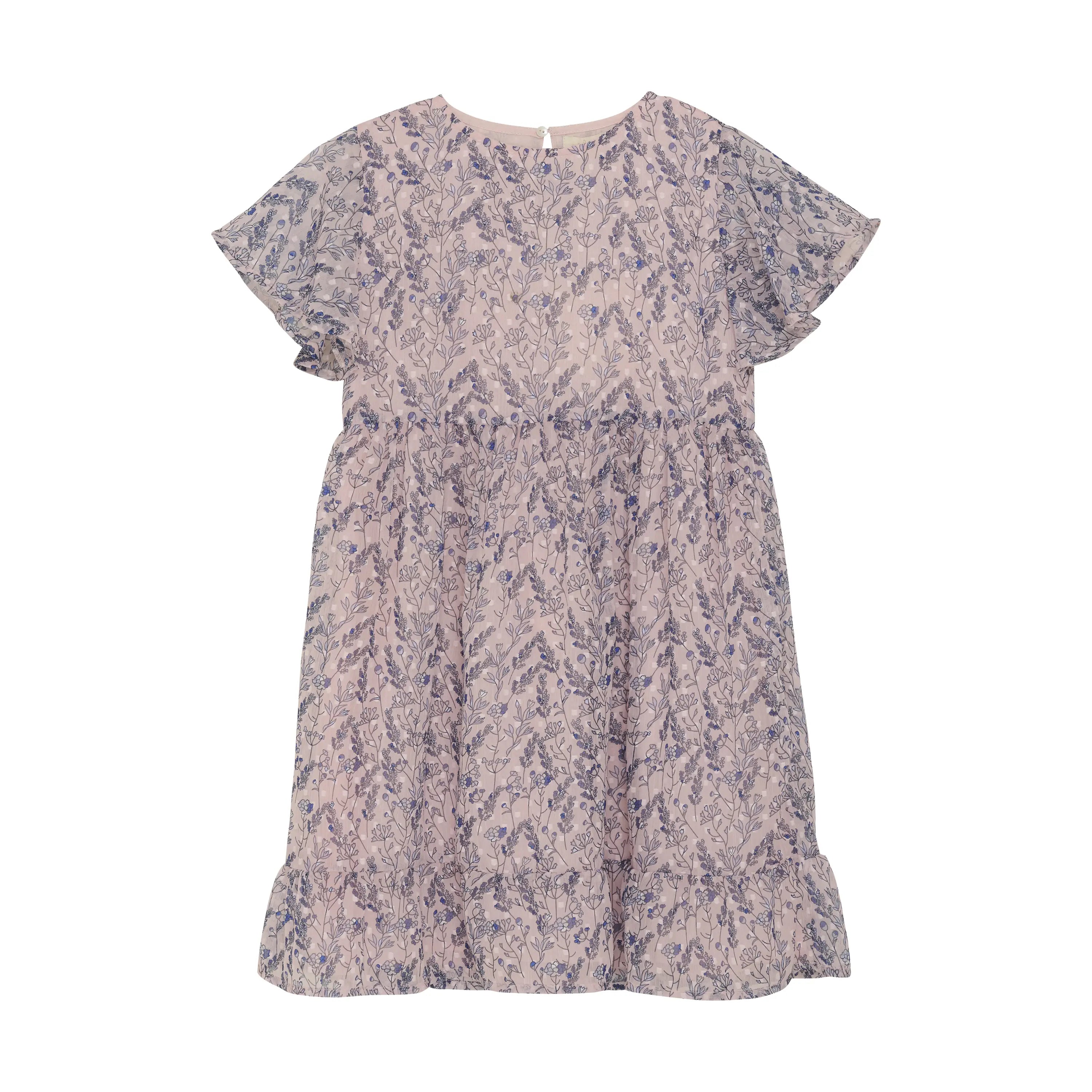Kleid „Flower Dobby“ – Zartrosa mit floraler Stickoptik