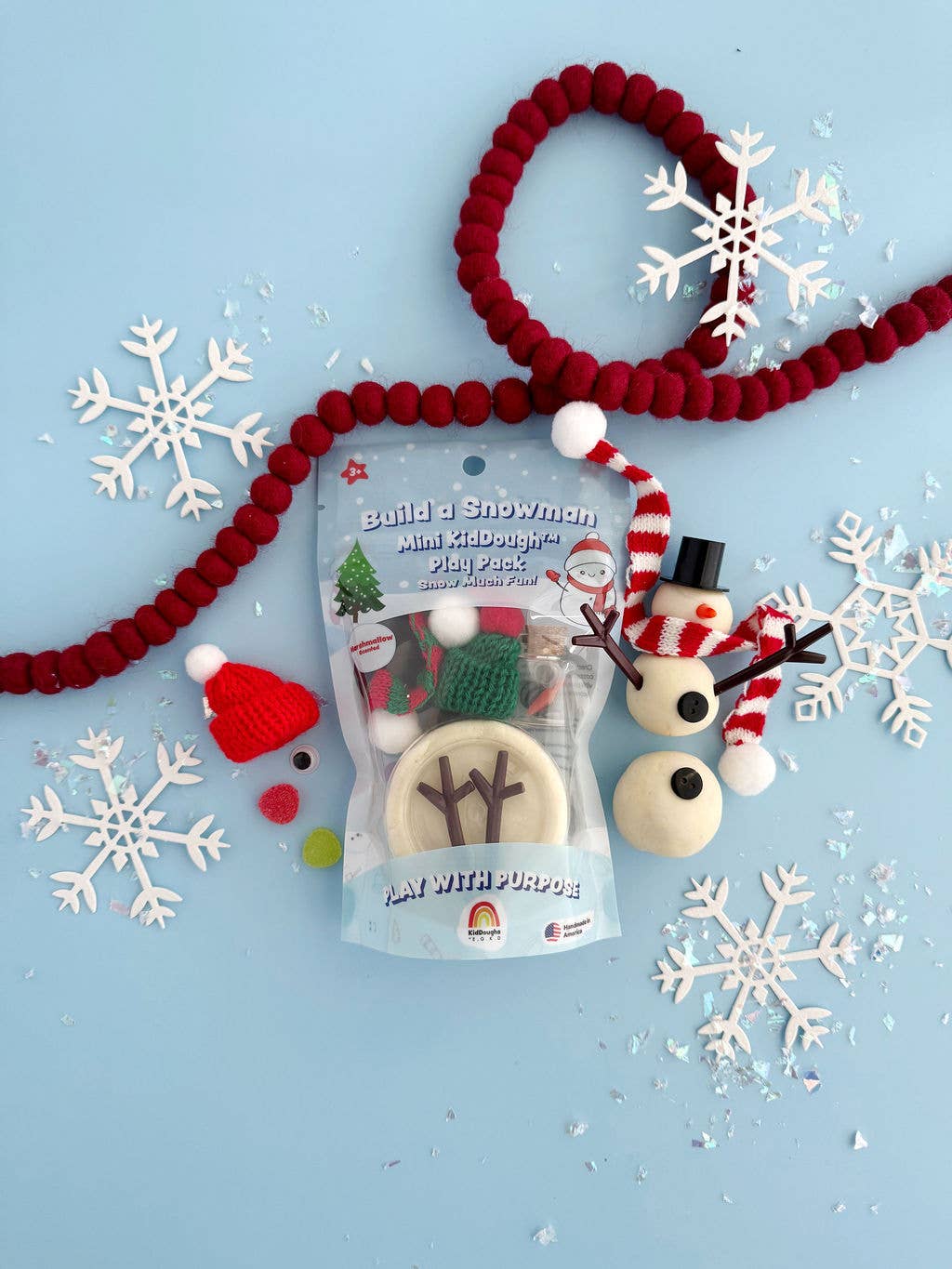 Schneemann bauen – Mini KidDough-Spielset
