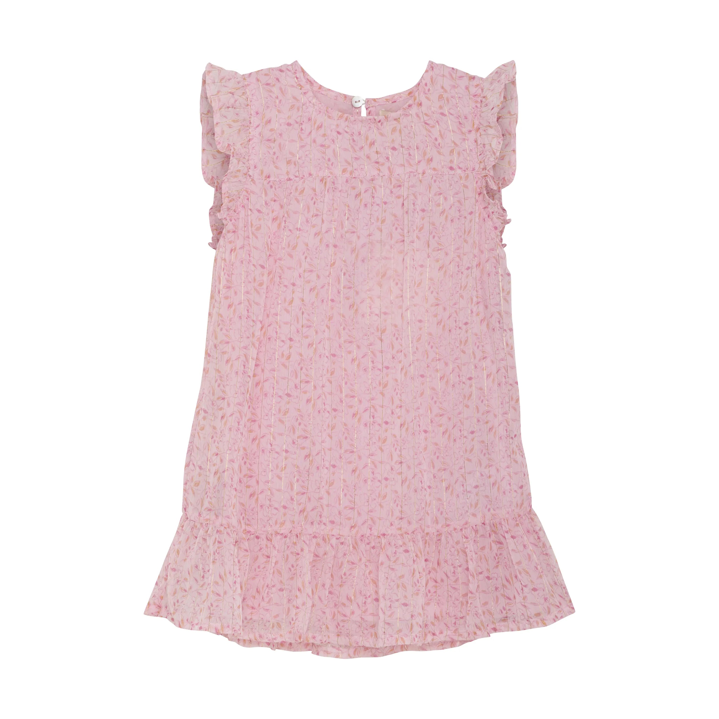 Festliches Baby Kleid „Lurex Stripe“ – Rosa mit Glitzereffekt