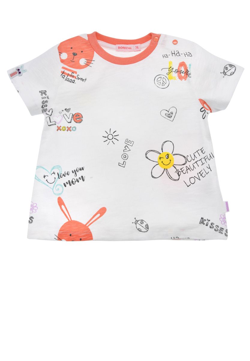 Baby T-Shirt „be happy“ – Fröhlichkeit zum Anziehen - nila kids