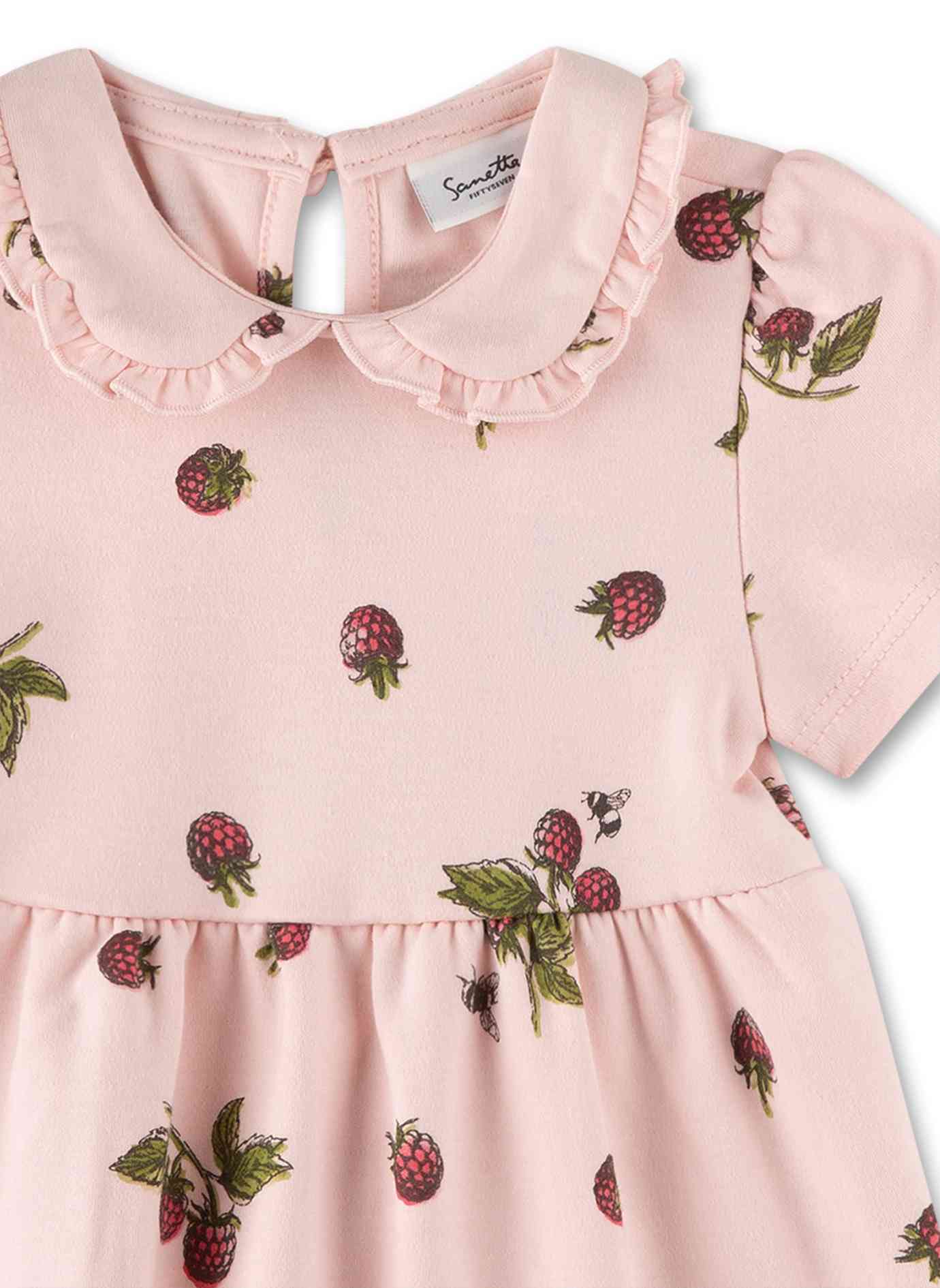 Kleid mit Erdbeer-Print | 100 % Bio-Baumwolle