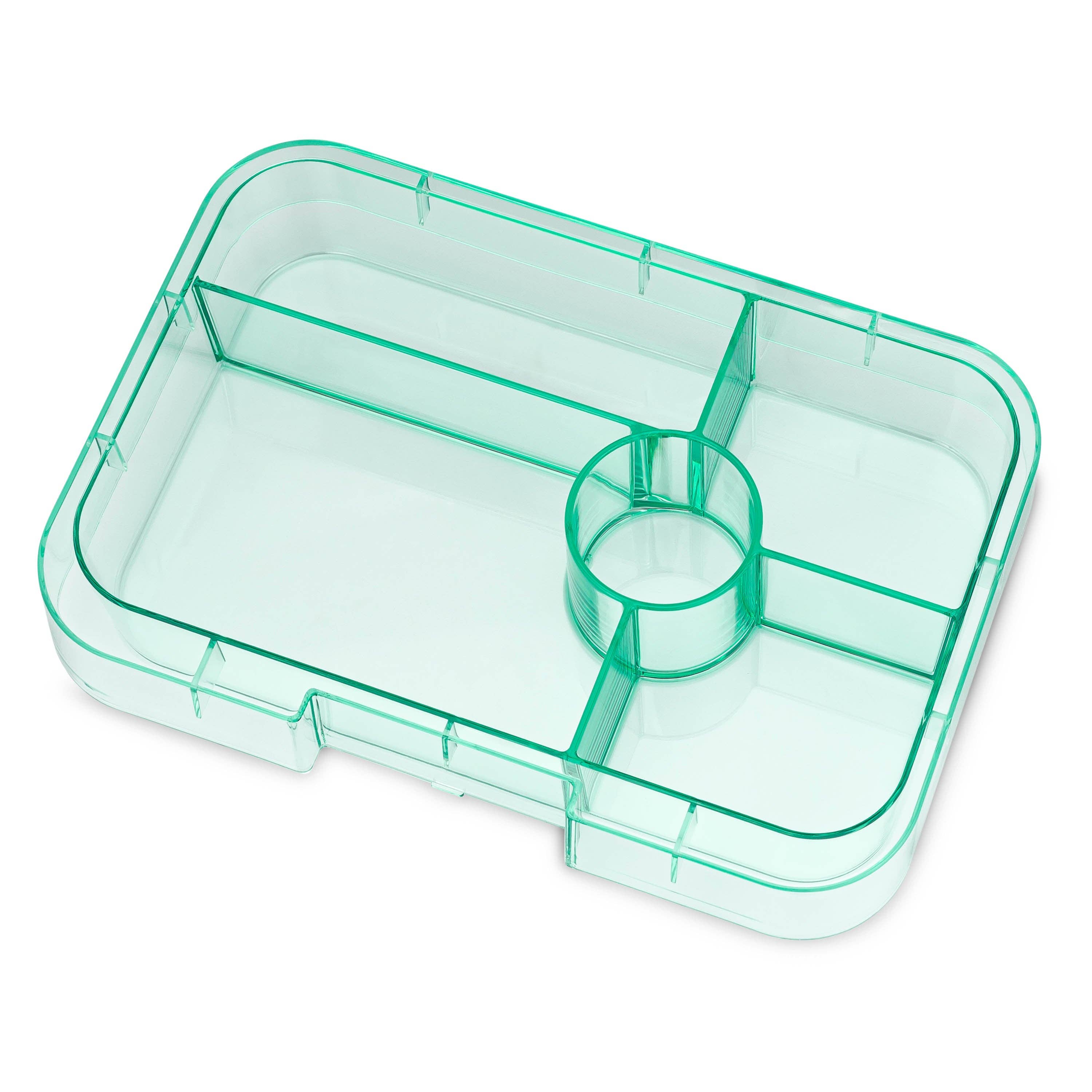 Auslaufsichere Bento-Box Tapas mit 5 Fächern und transparentem Bali Aqua – extra gross - nila kids