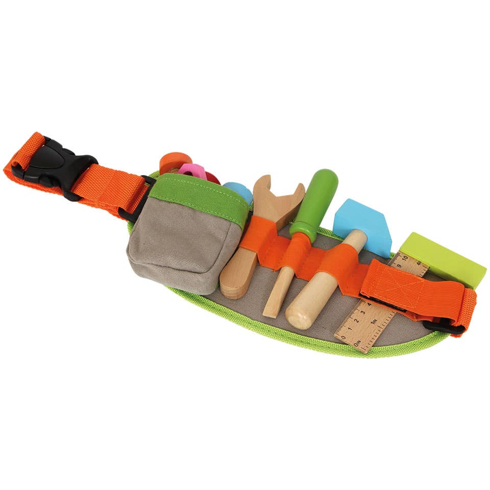 Kinder-Werkzeuggürtel-Set – Holzwerkzeug-Rollenspielzeug - nila kids