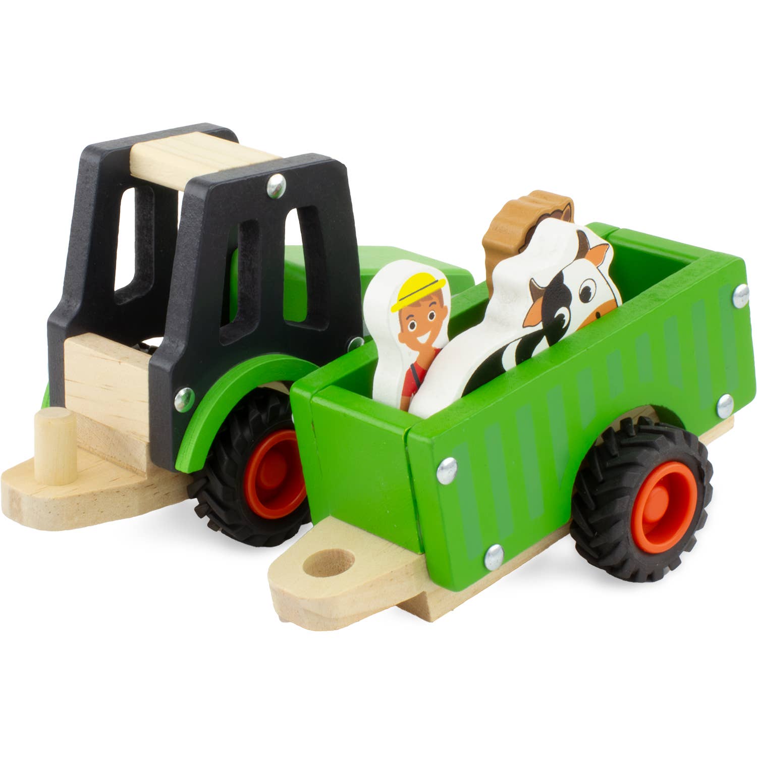Holztraktor mit abnehmbarem Anhänger - nila kids