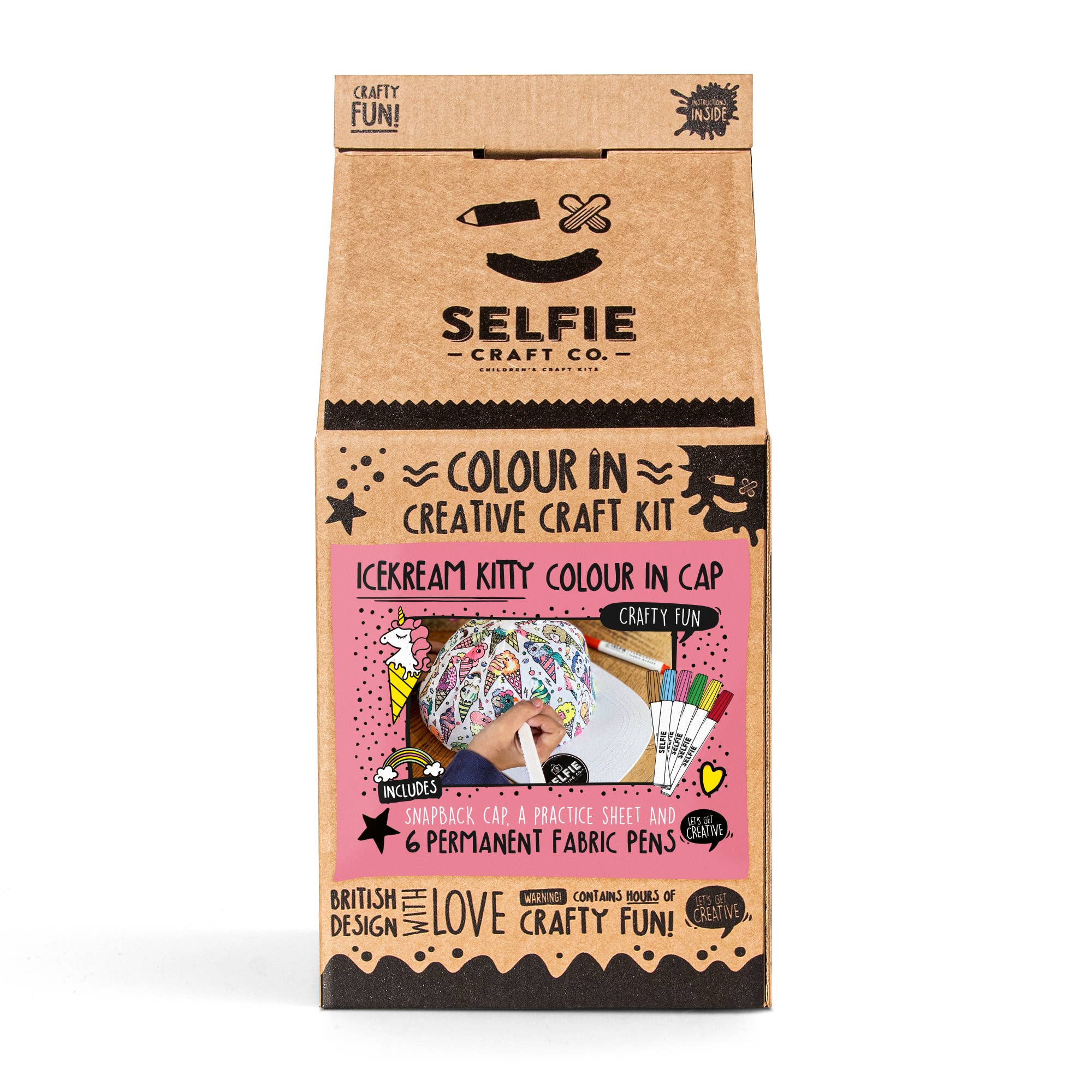 Ice Cream Kitty Snapback-Kappe zum ausmalen - nila kids